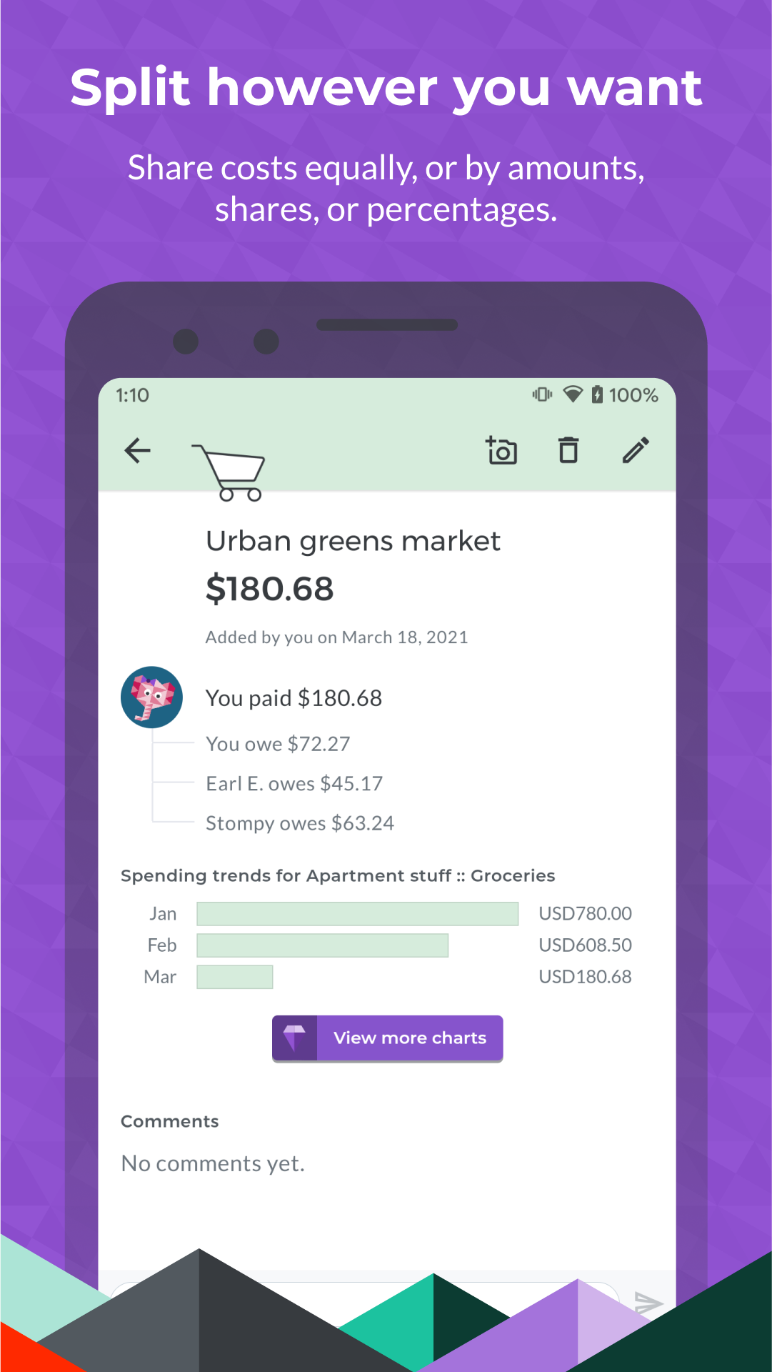 اسکرین شات 5 برنامه Splitwise