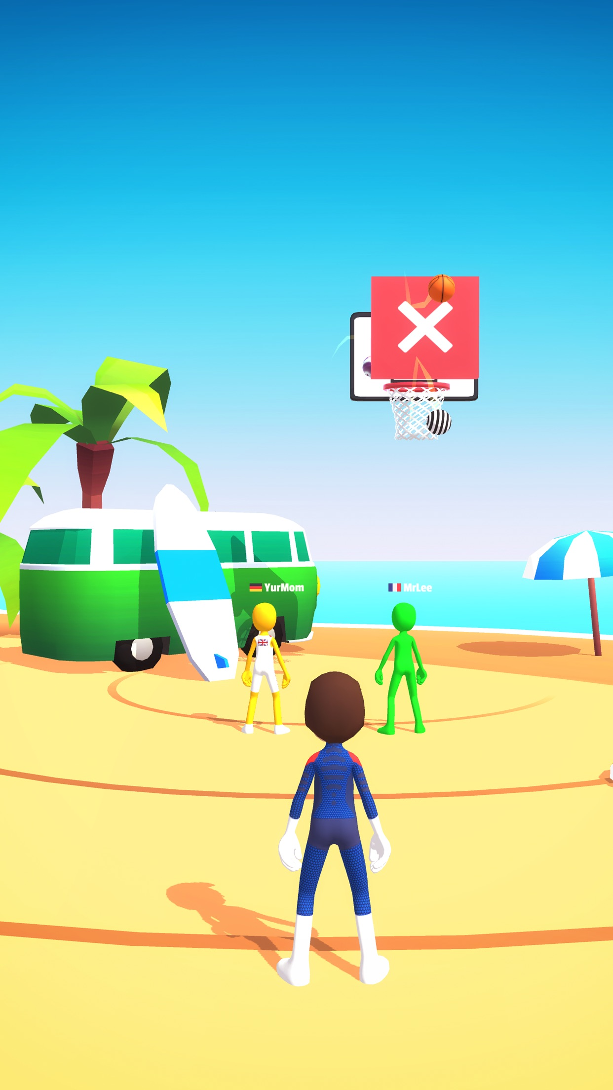 اسکرین شات 3 بازی Five Hoops - Basketball Game