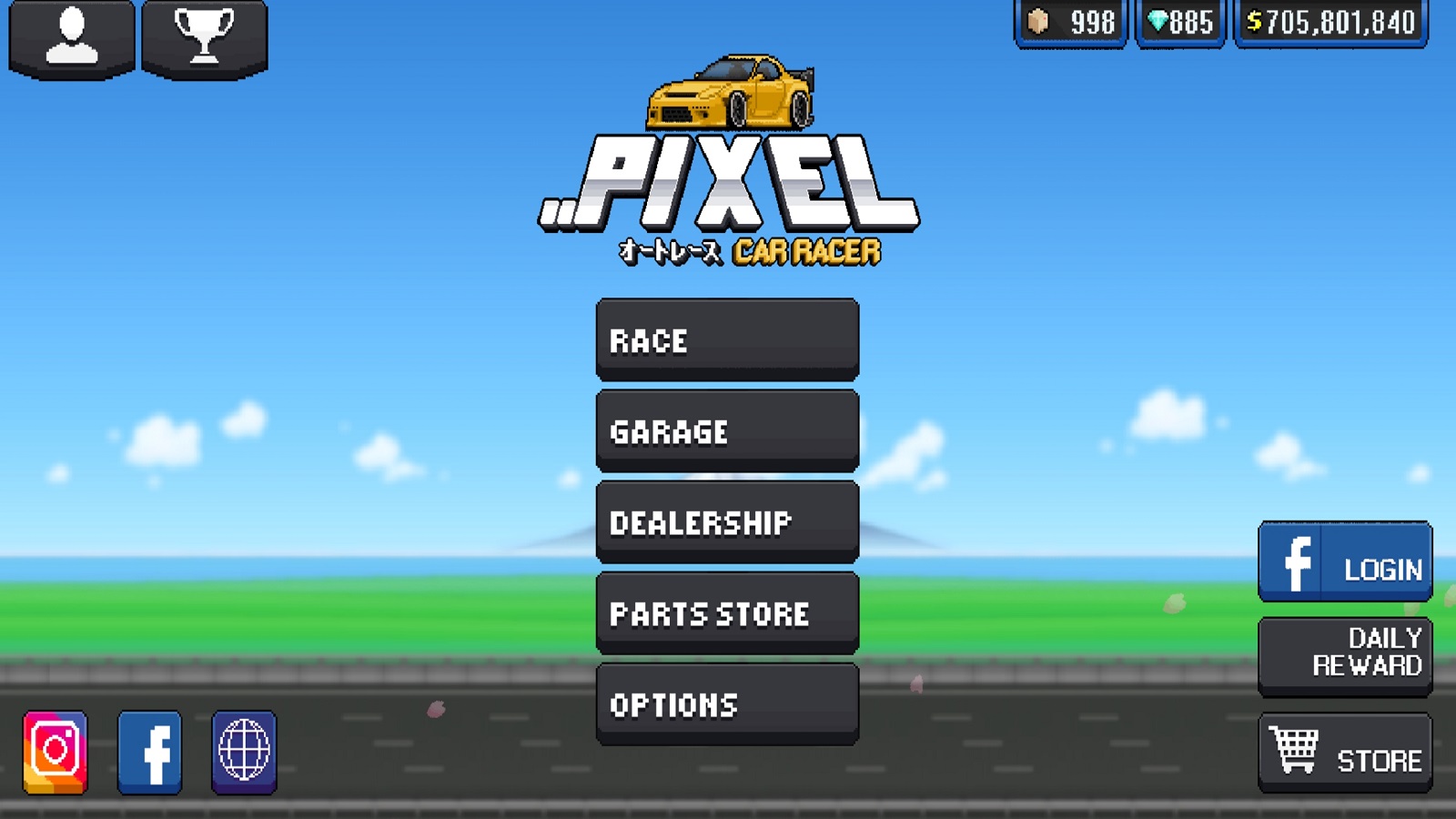 اسکرین شات 2 بازی ماشین مسابقه پیکسلی | نسخه مود شده