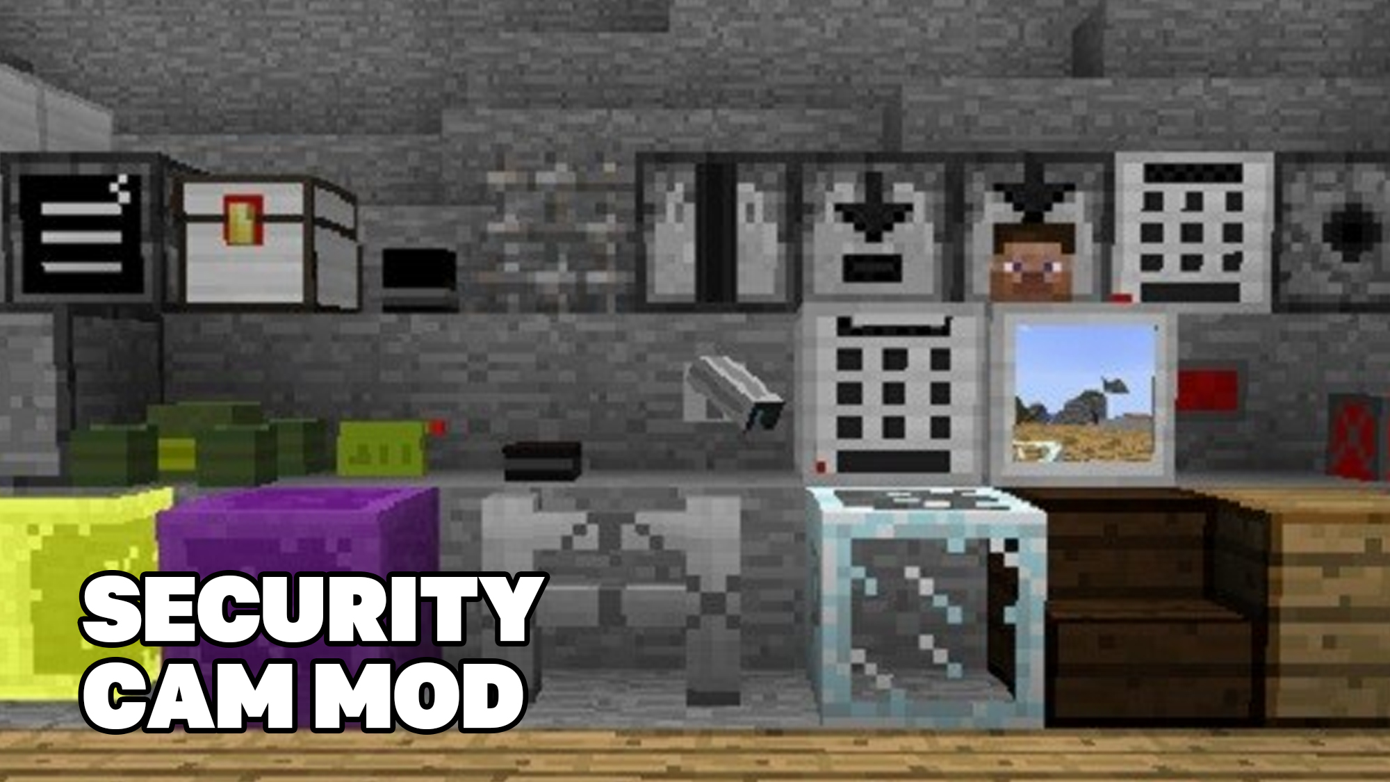 اسکرین شات 4 برنامه Security Camera Mod Minecraft