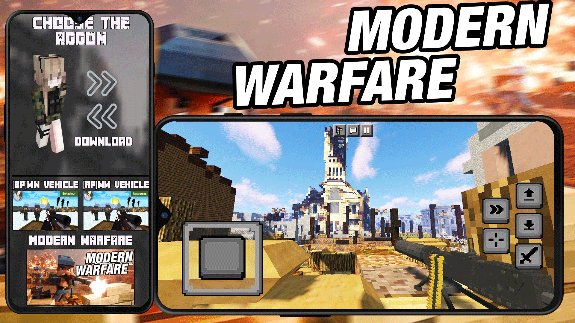 اسکرین شات 5 برنامه Warfare Mods for Minecraft PE