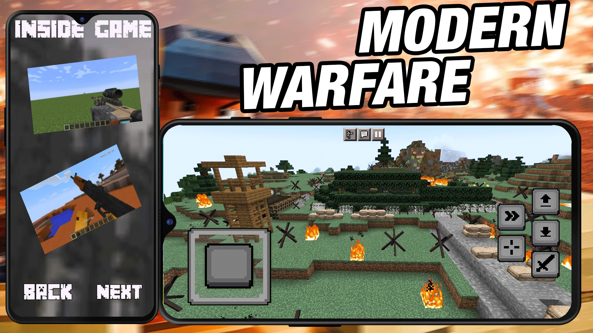 اسکرین شات 4 برنامه Warfare Mods for Minecraft PE