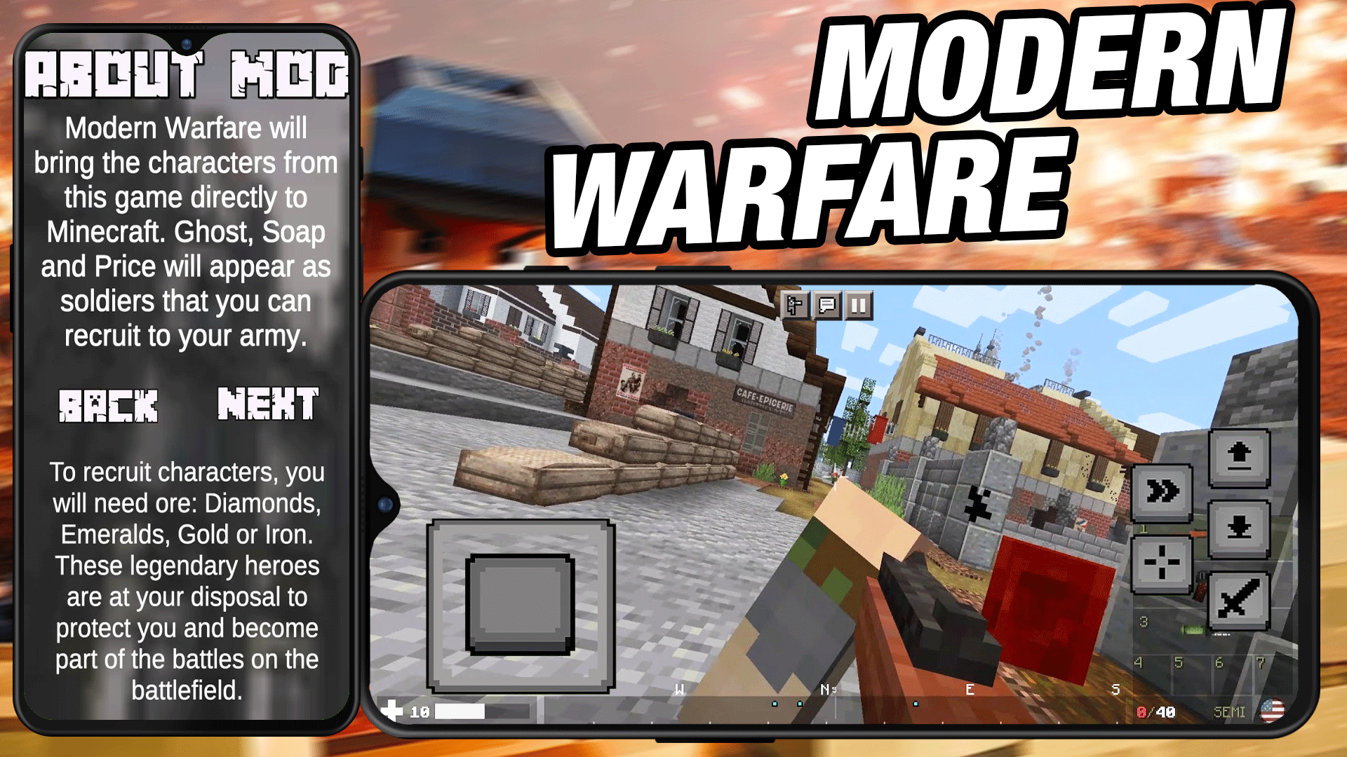 اسکرین شات 3 برنامه Warfare Mods for Minecraft PE