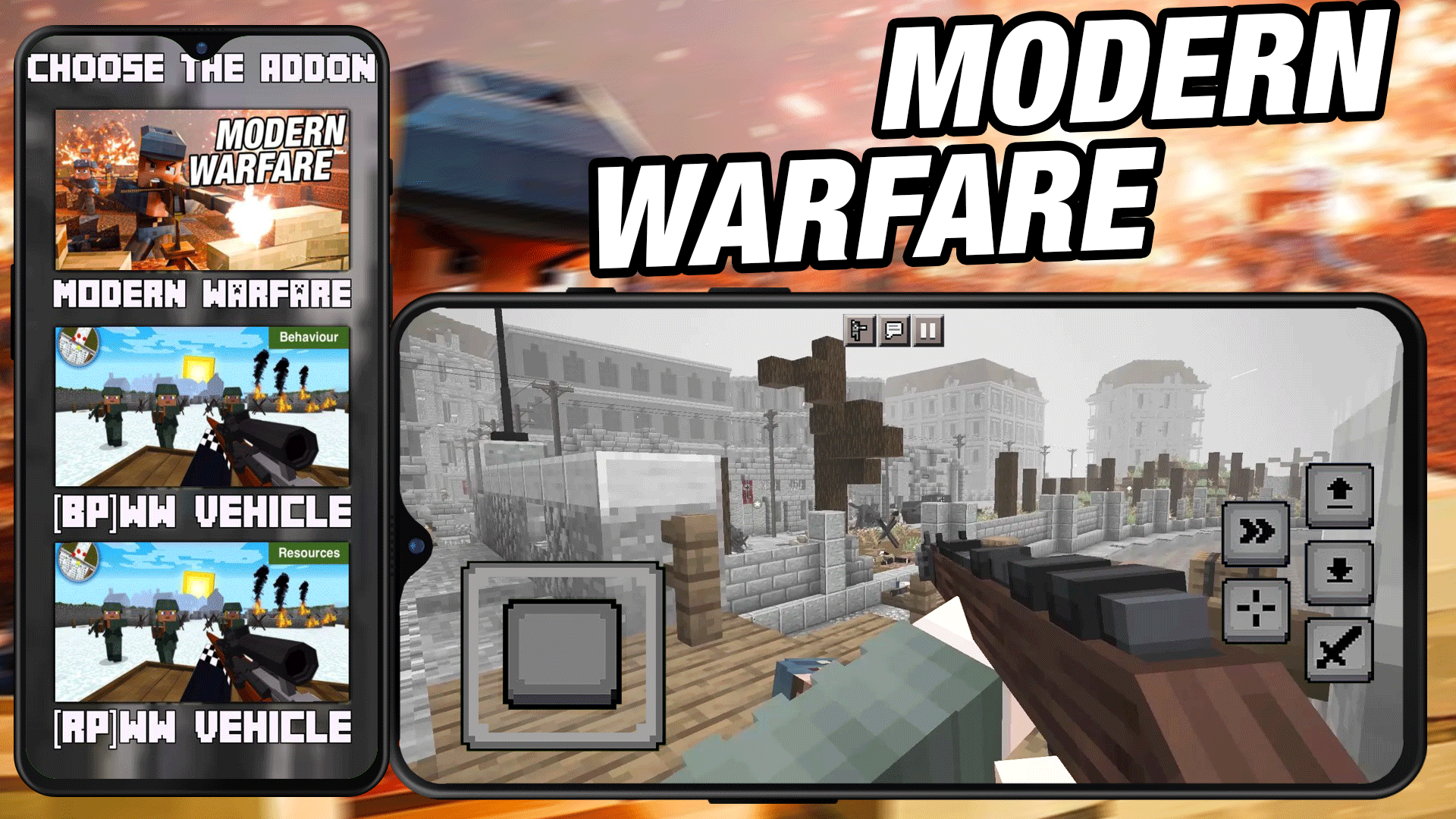 اسکرین شات 2 برنامه Warfare Mods for Minecraft PE