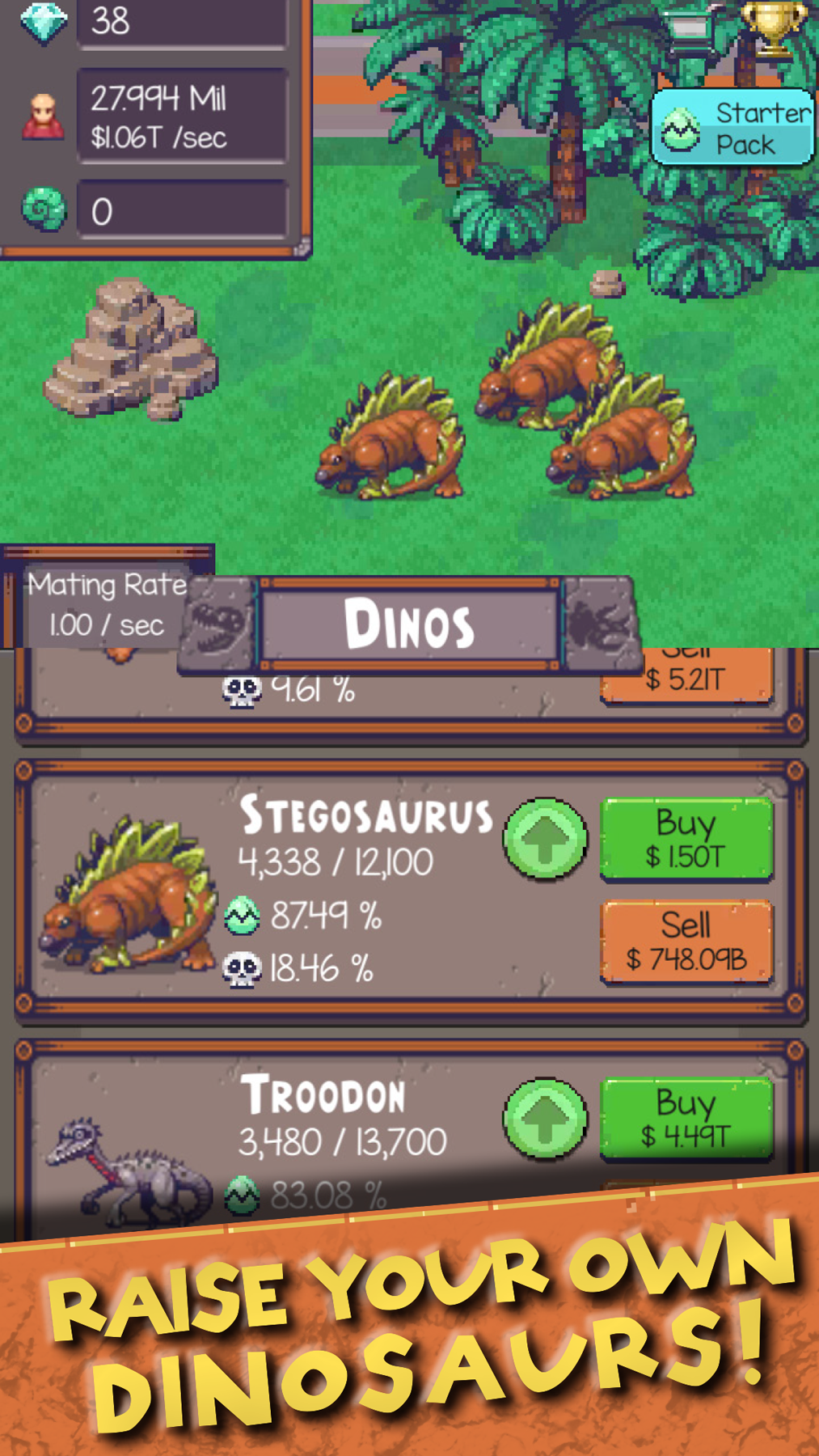اسکرین شات 3 بازی Idle Dino Zoo