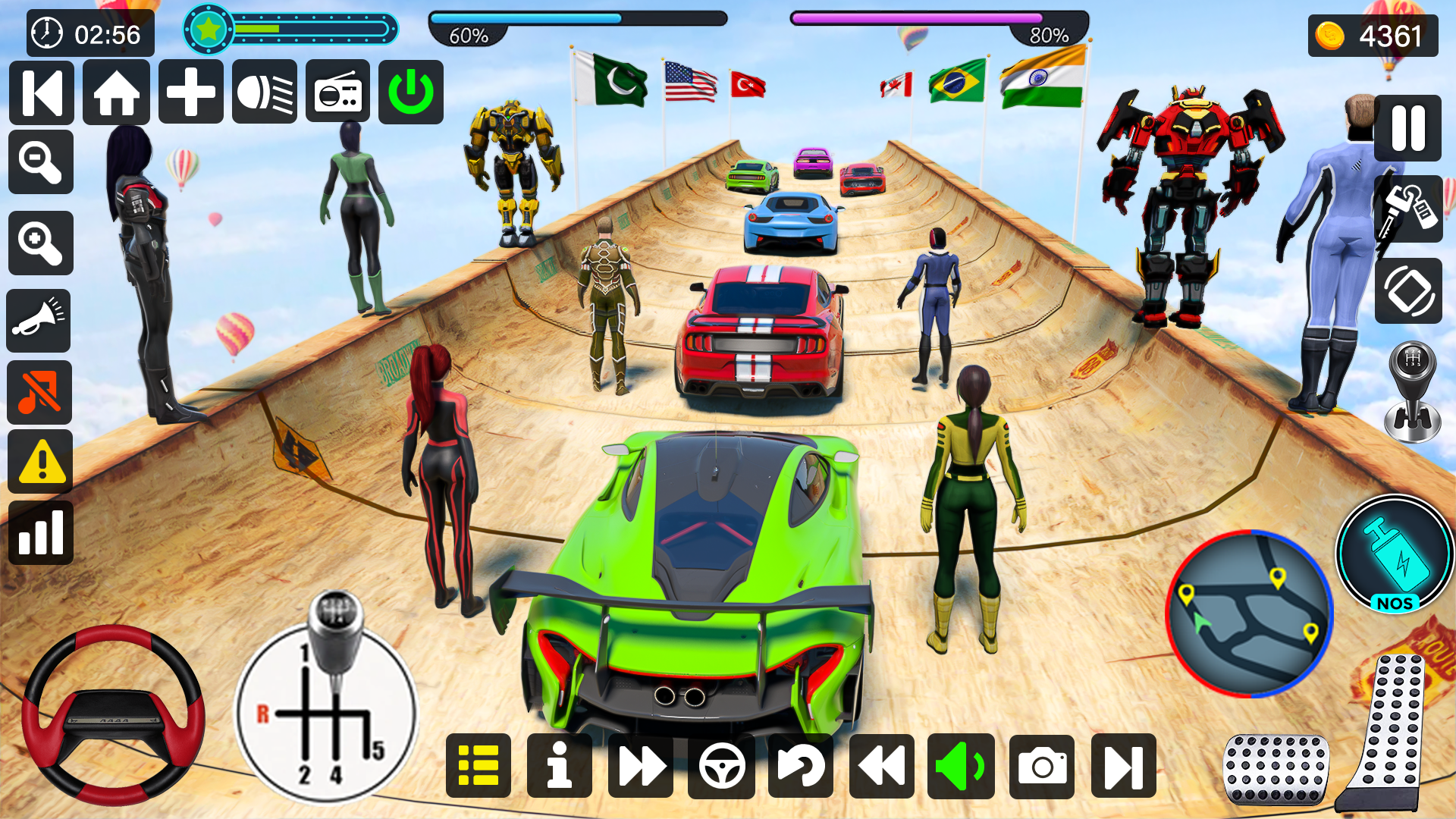 اسکرین شات 5 برنامه Crazy Car Stunts GT Ramp Games