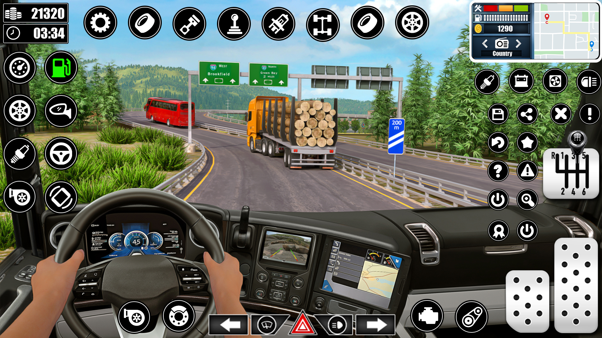 اسکرین شات 6 برنامه Log Transporter Truck Driving