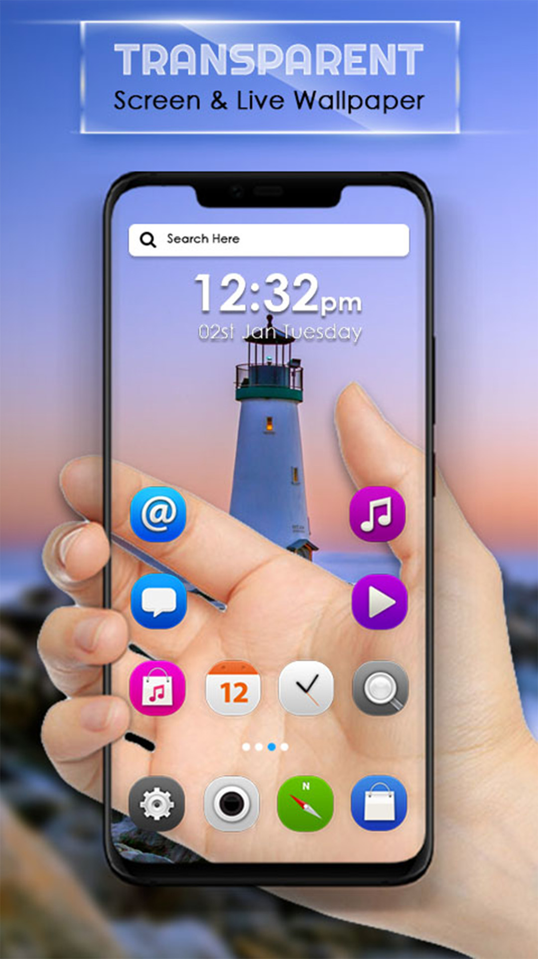 اسکرین شات 2 برنامه Transparent Live Wallpaper