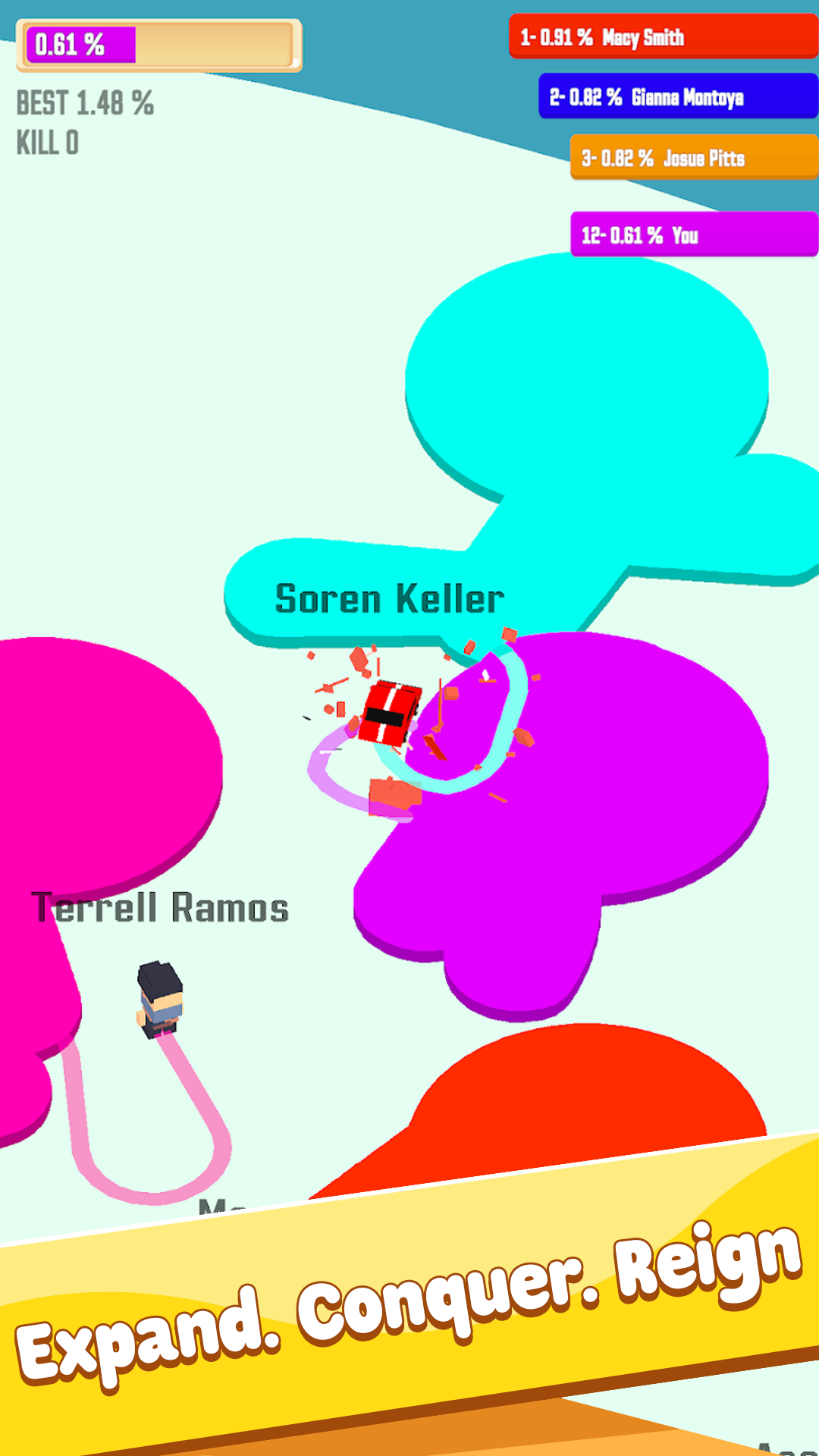 اسکرین شات 2 بازی King.io: Conquer The World