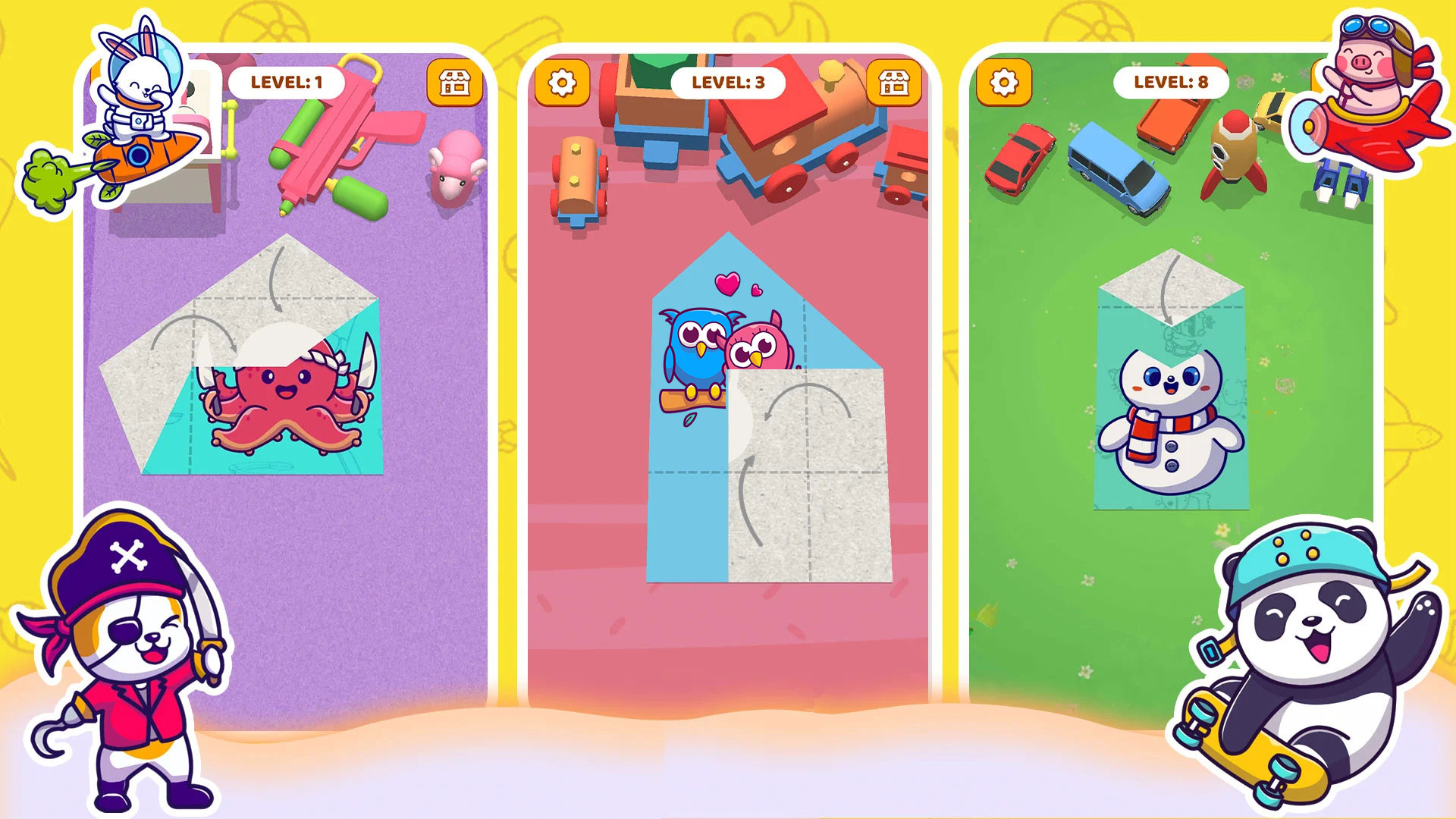 اسکرین شات 8 بازی Paper Fold: Paper Puzzle 3D