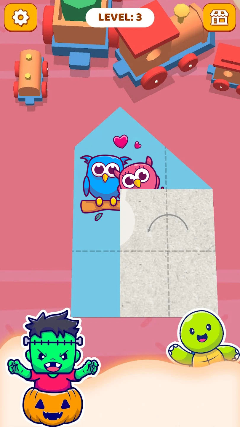 اسکرین شات 1 بازی Paper Fold: Paper Puzzle 3D