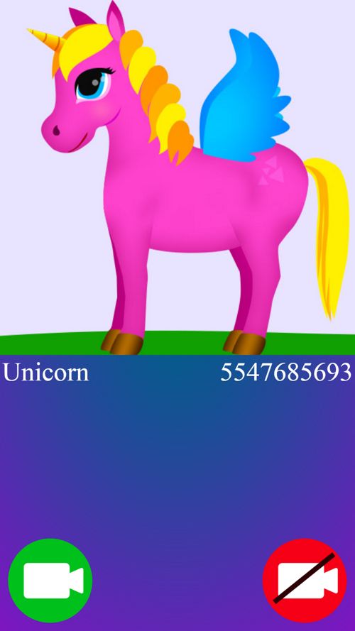 اسکرین شات 3 بازی unicorn fake video call game