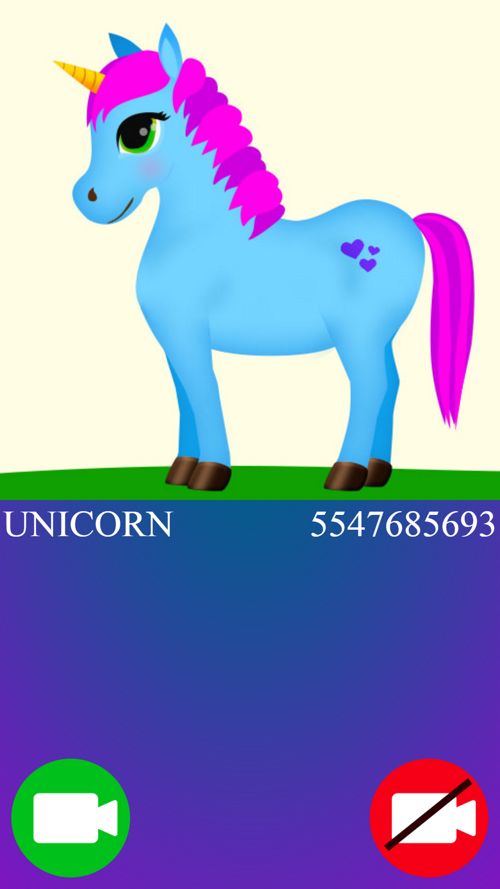 اسکرین شات 1 بازی unicorn fake video call game