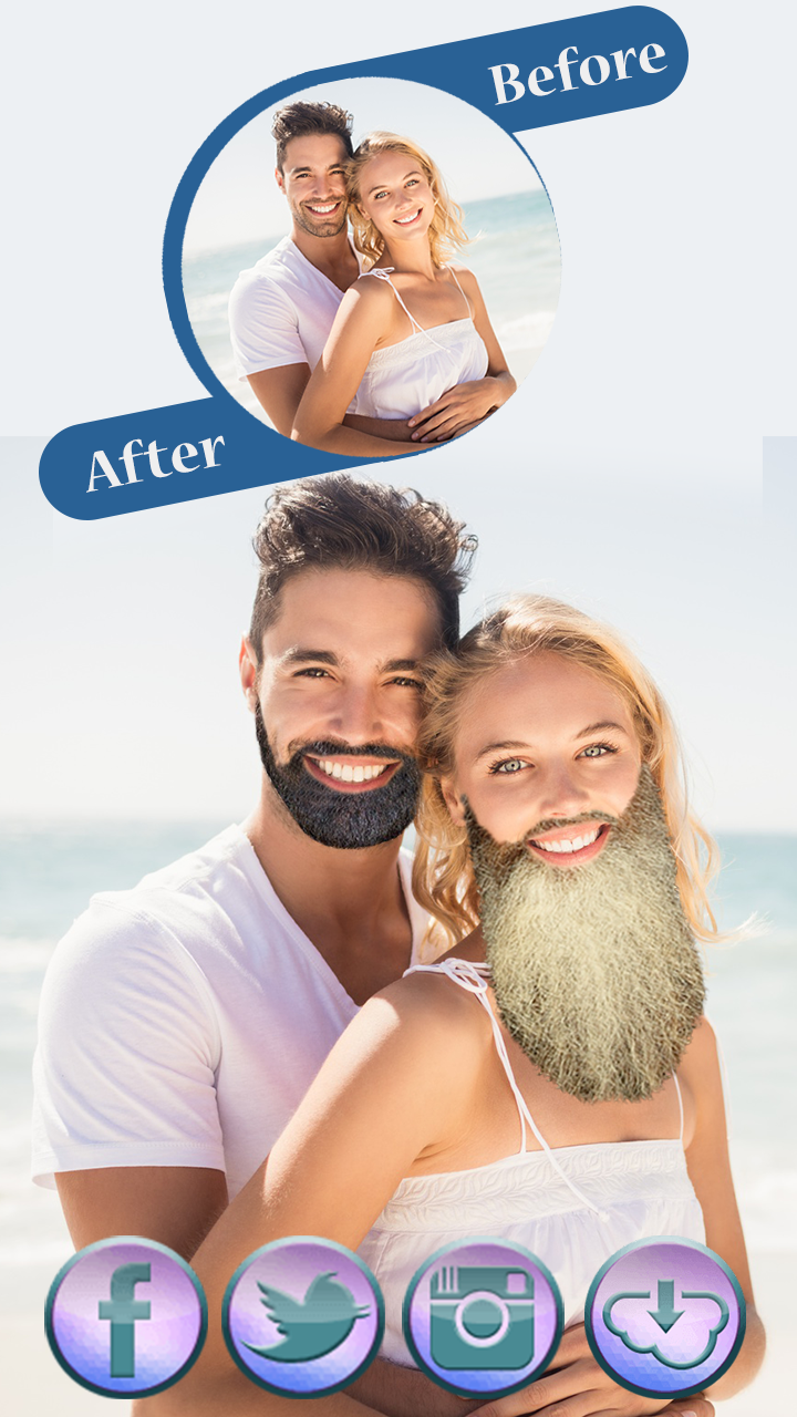 اسکرین شات 5 برنامه Hairstyle & Beard Salon 3 in 1