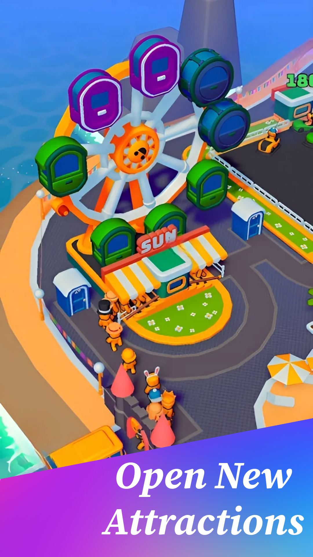 اسکرین شات 3 بازی Idle Amusement Park Tycoon