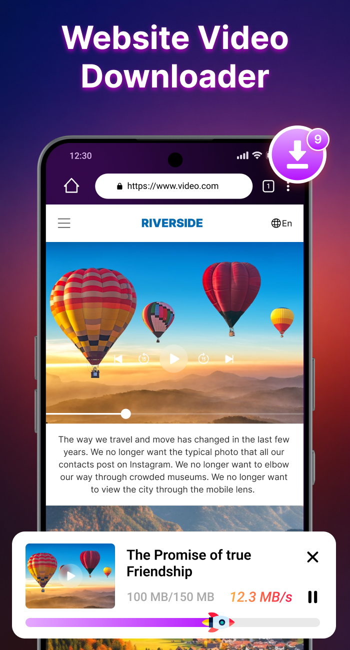 اسکرین شات 4 برنامه Video Player & Download Video