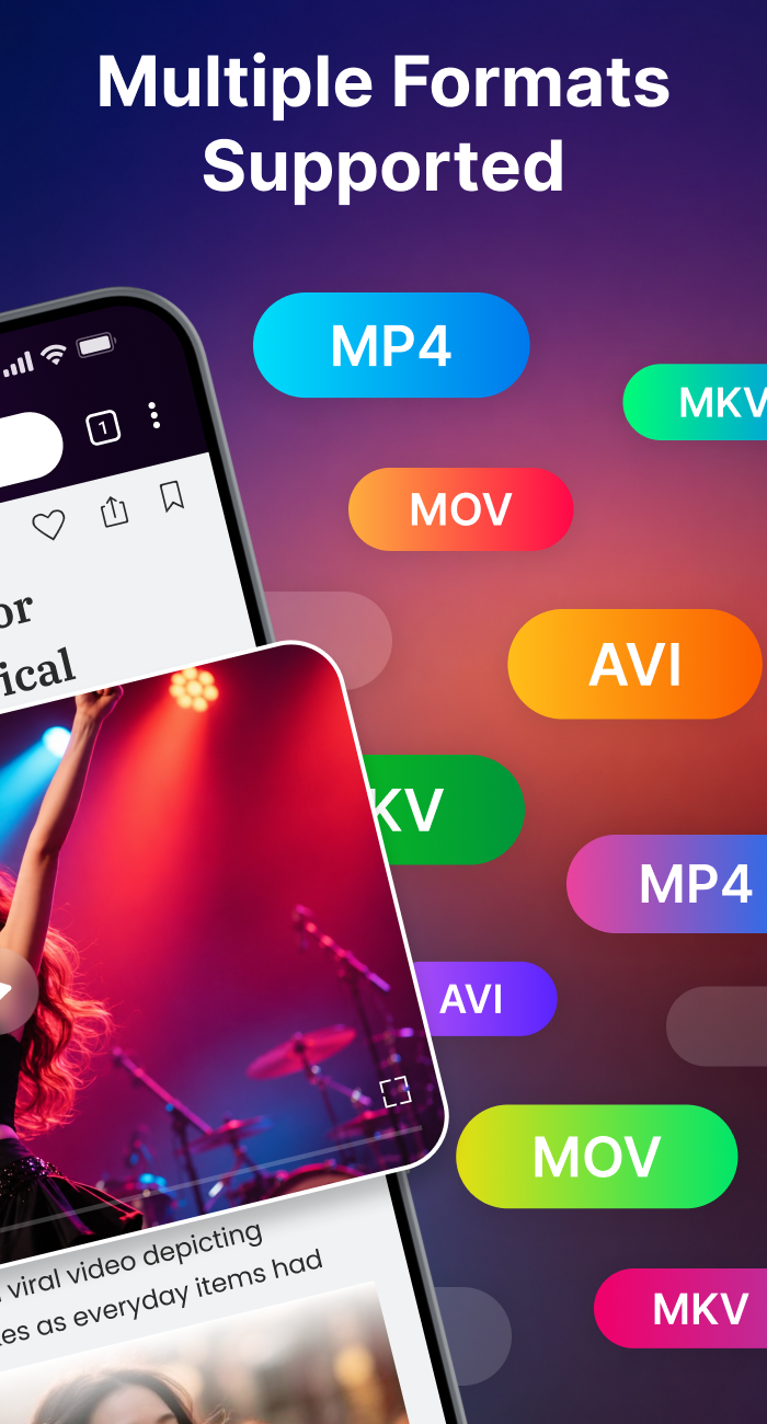 اسکرین شات 2 برنامه Video Player & Download Video