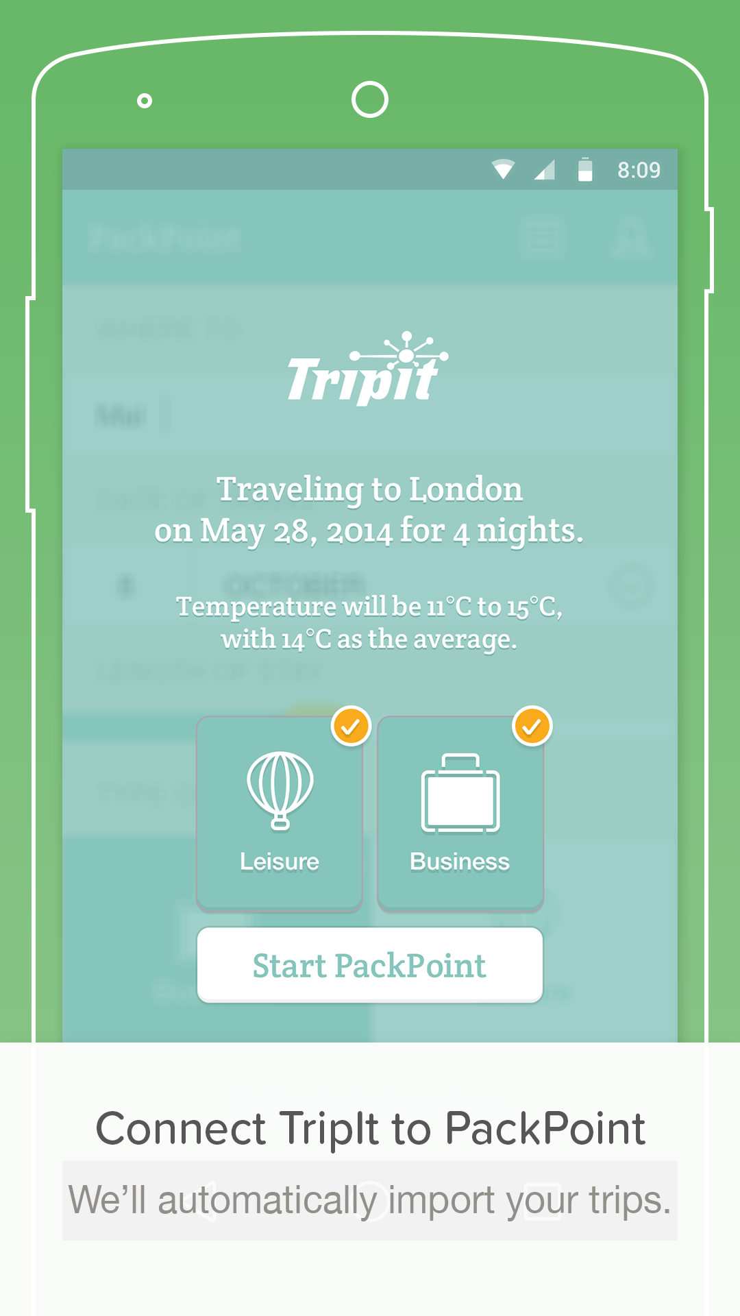 اسکرین شات 4 برنامه PackPoint travel packing list
