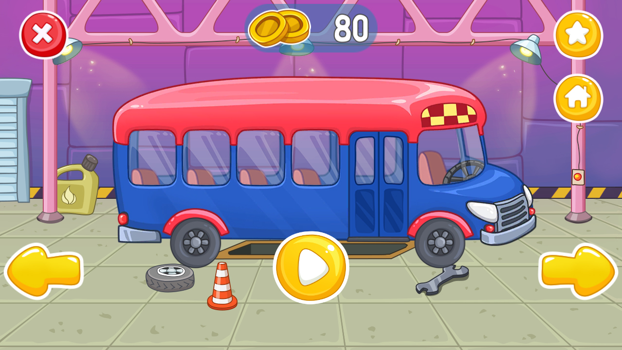 اسکرین شات 1 بازی Kids Bus: Wash, Repair & Ride