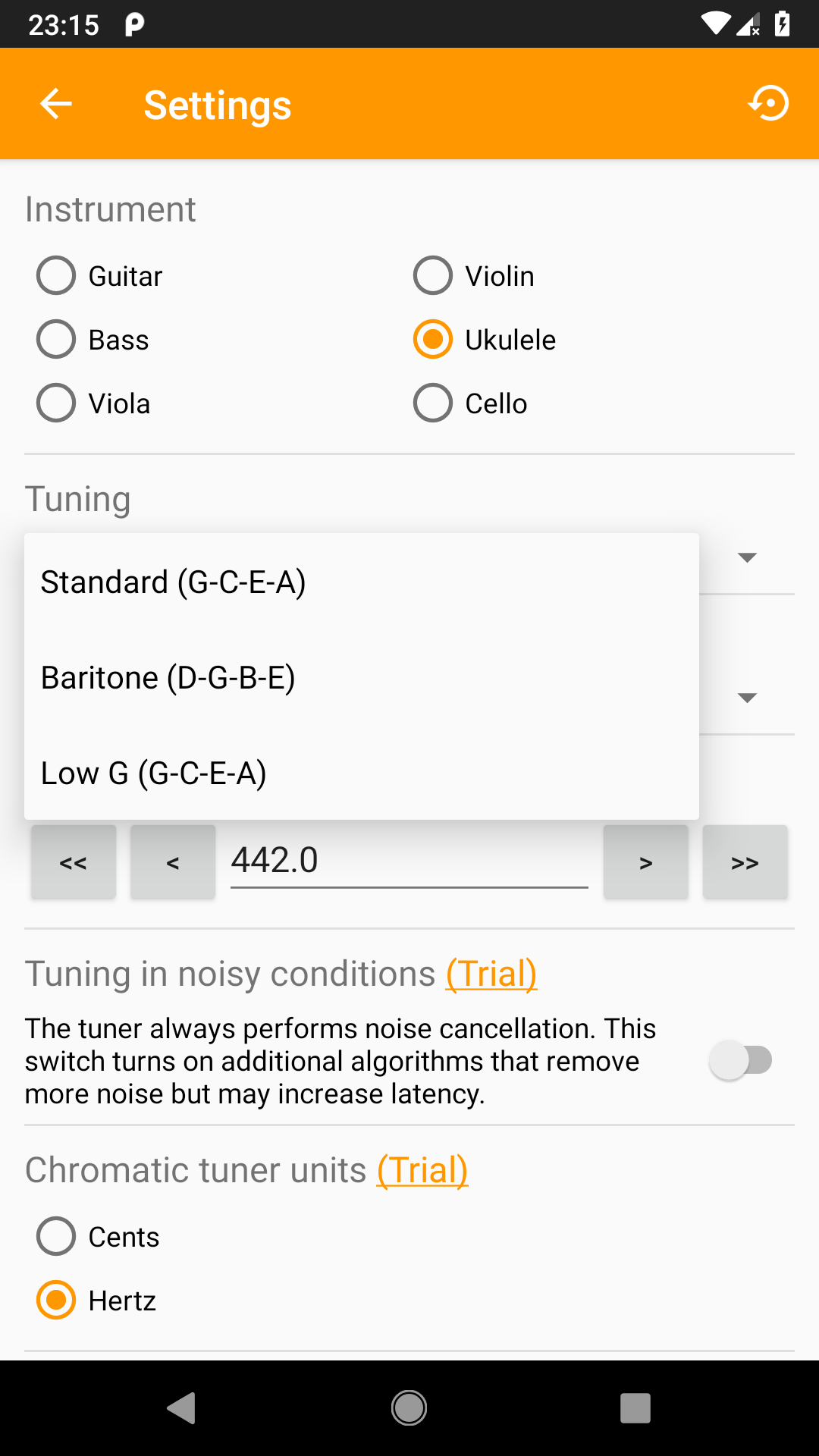 اسکرین شات 5 برنامه Guitar Tuner, Violin: Tuneo