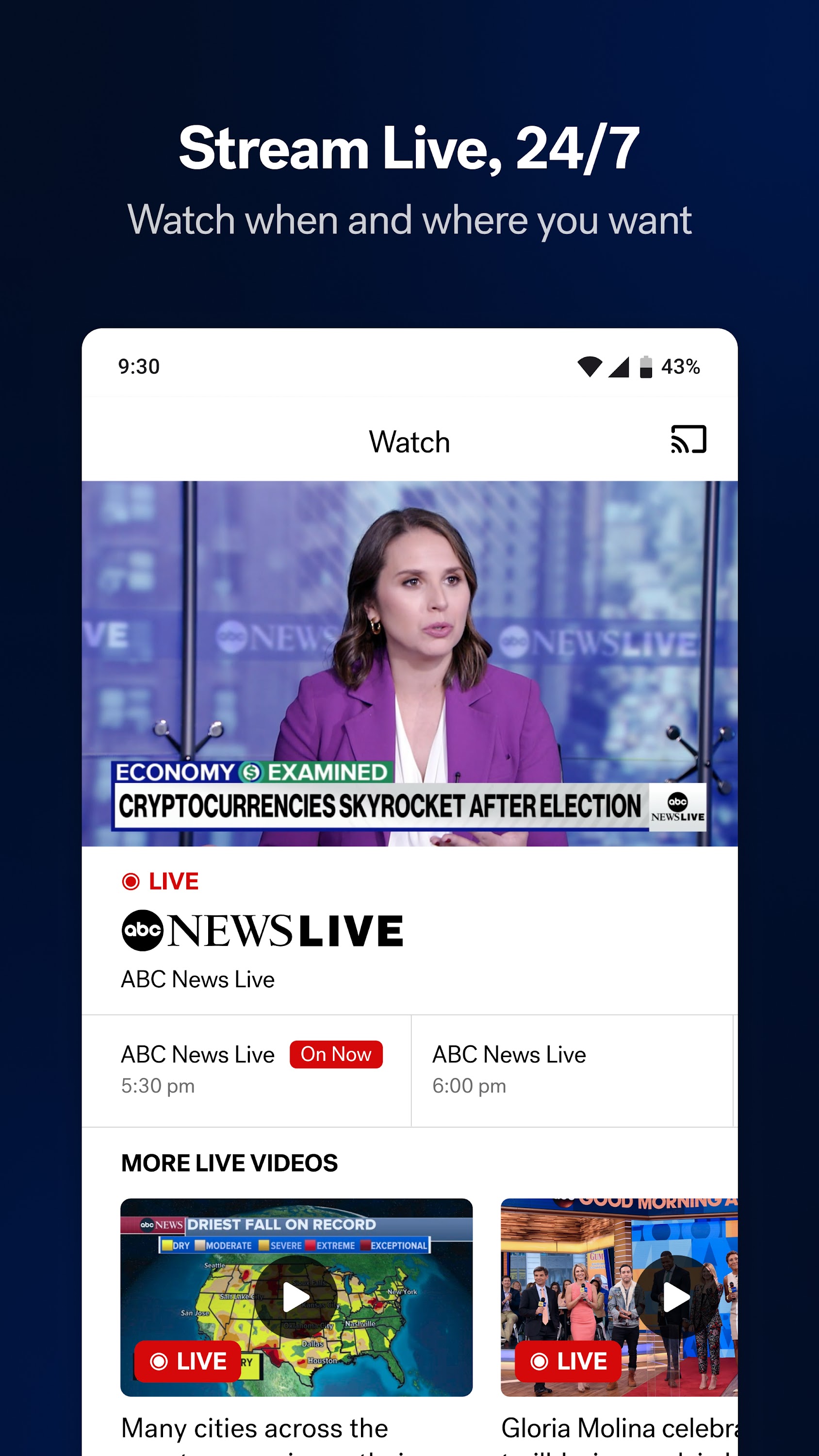 اسکرین شات 4 برنامه ABC News: Breaking News Live