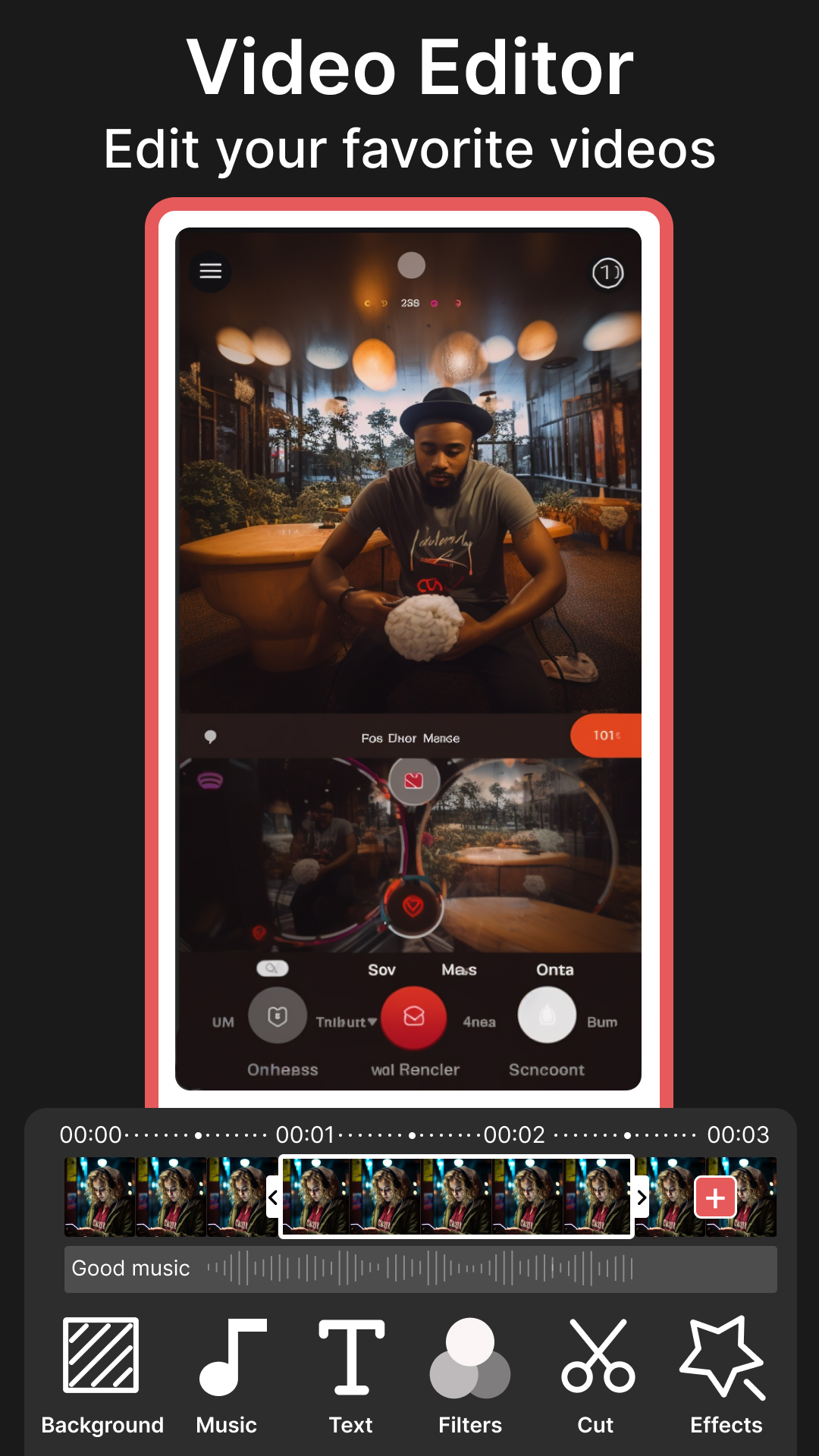 اسکرین شات 1 برنامه AI Video Editor & Media Player