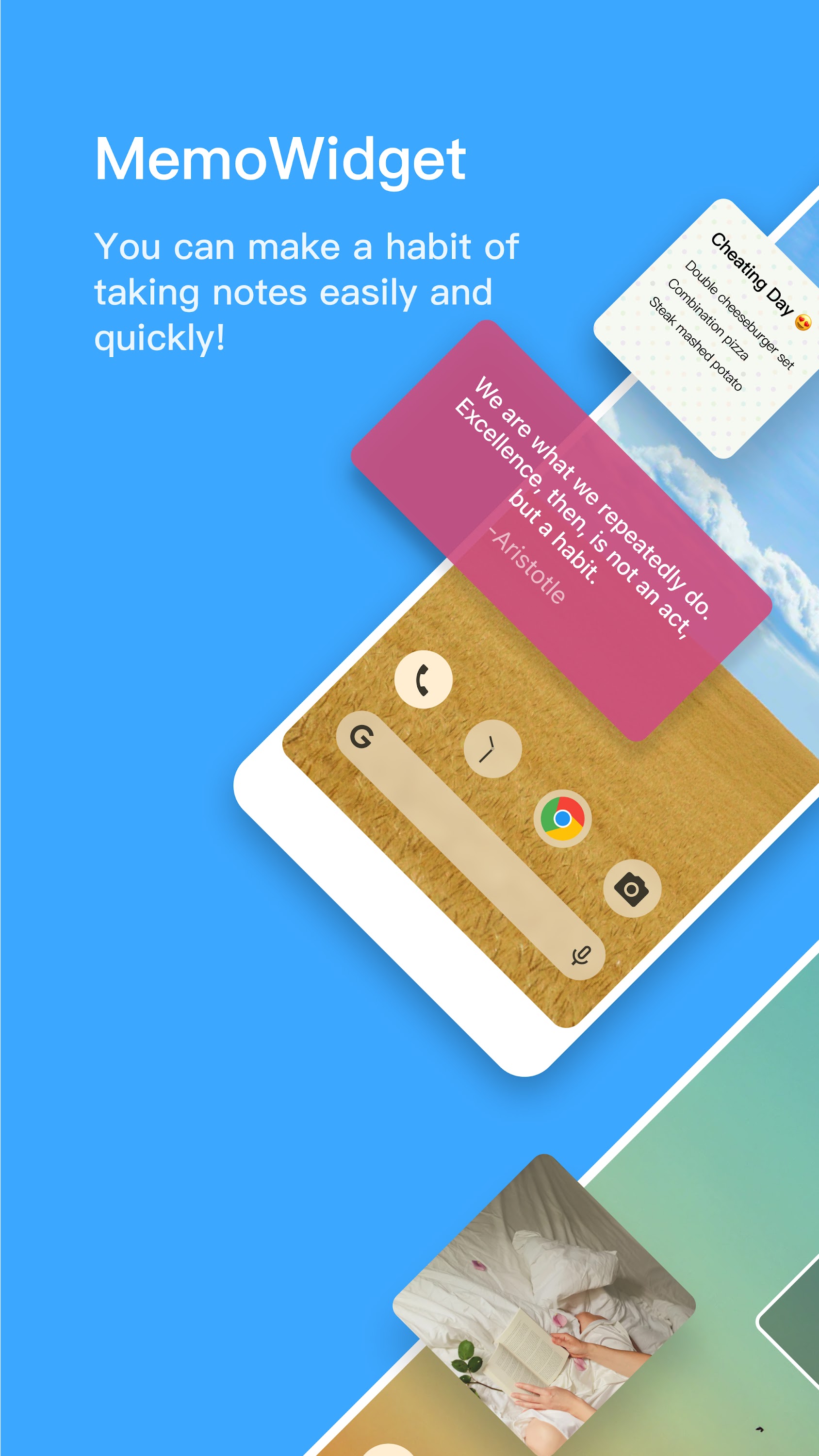 اسکرین شات 1 برنامه Memo Widget (to-dos&ideas)