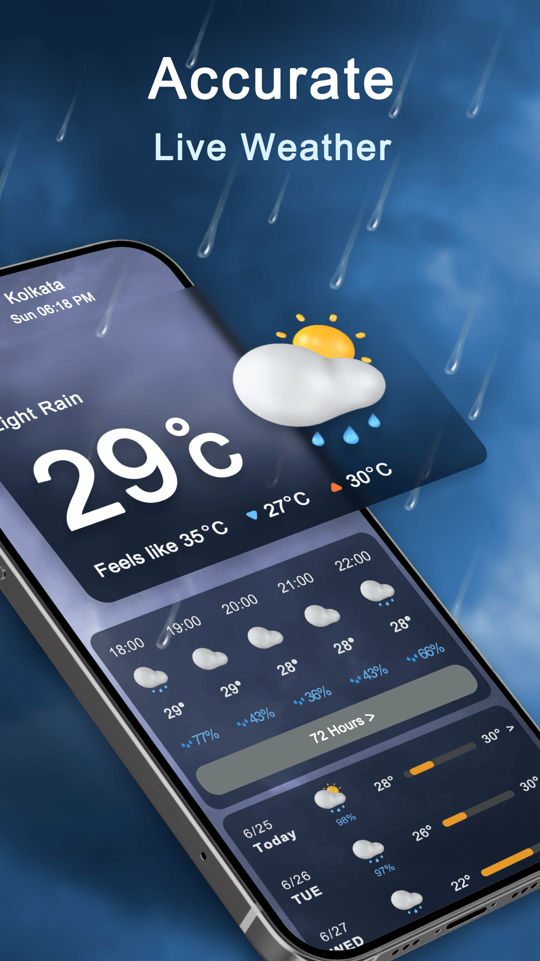 اسکرین شات 1 برنامه Weather Live - Radar & Alerts