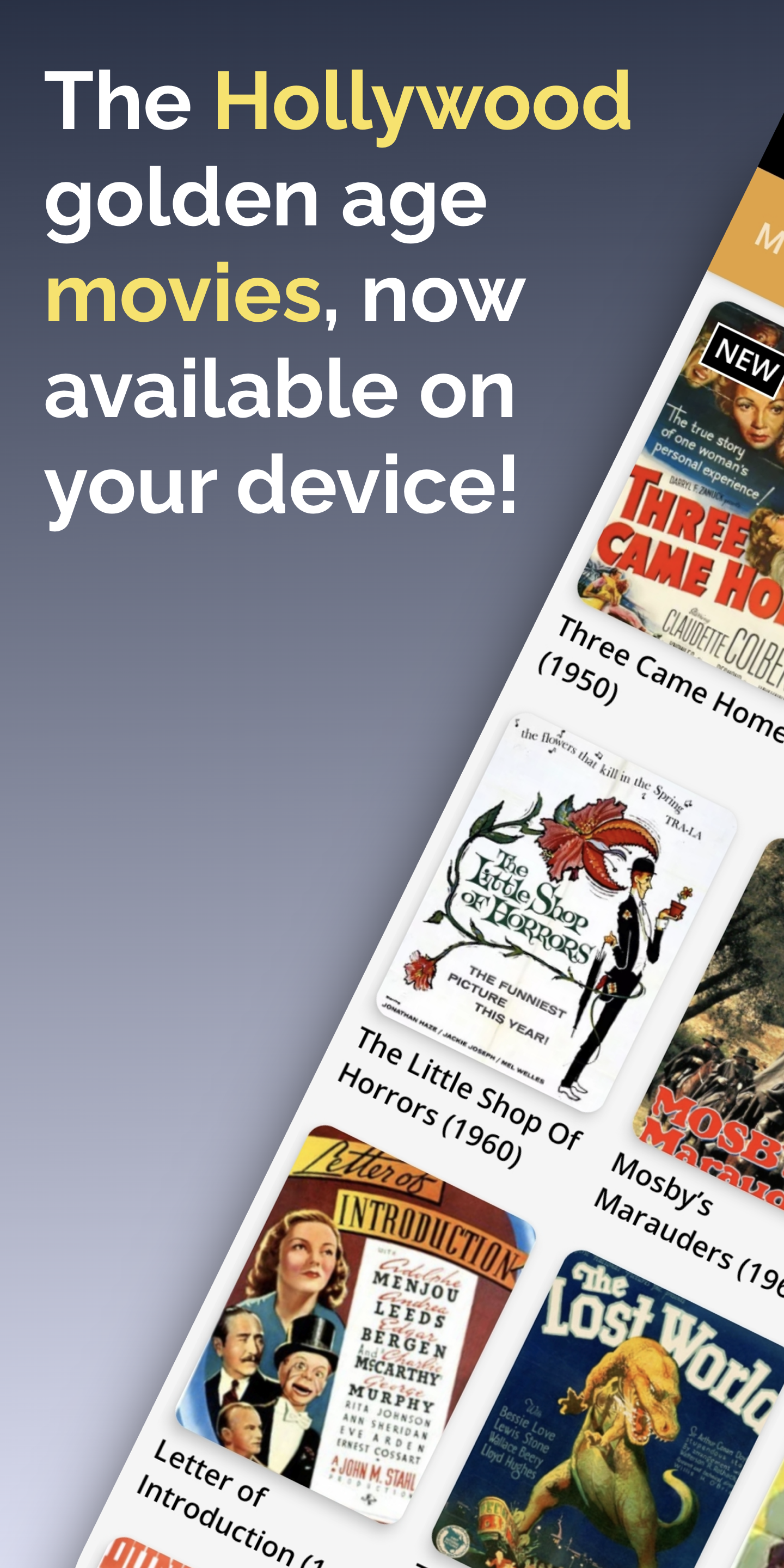 اسکرین شات 1 برنامه Old Movies Hollywood Classics