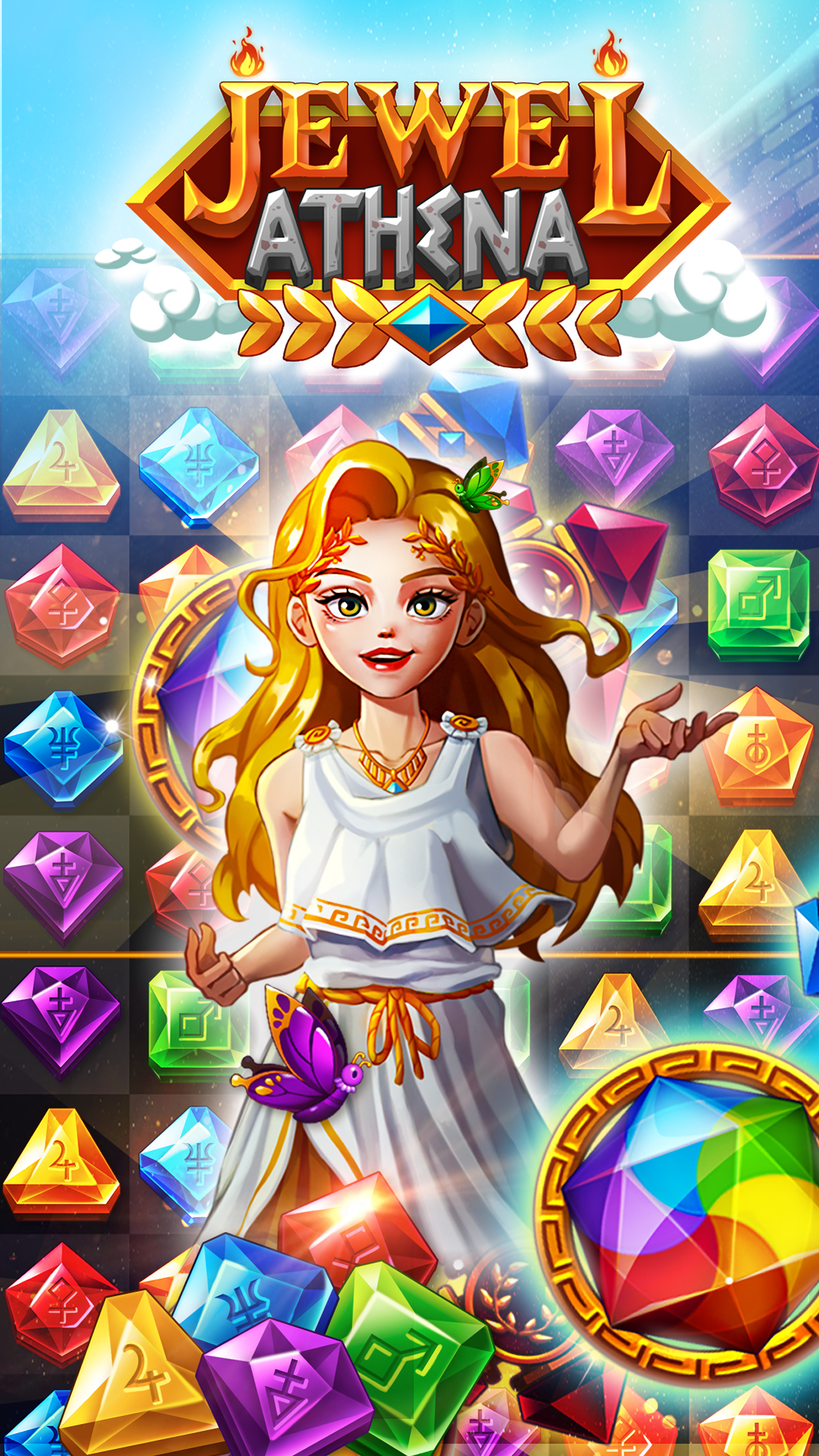 اسکرین شات 1 بازی Jewel Athena: Match 3 blast