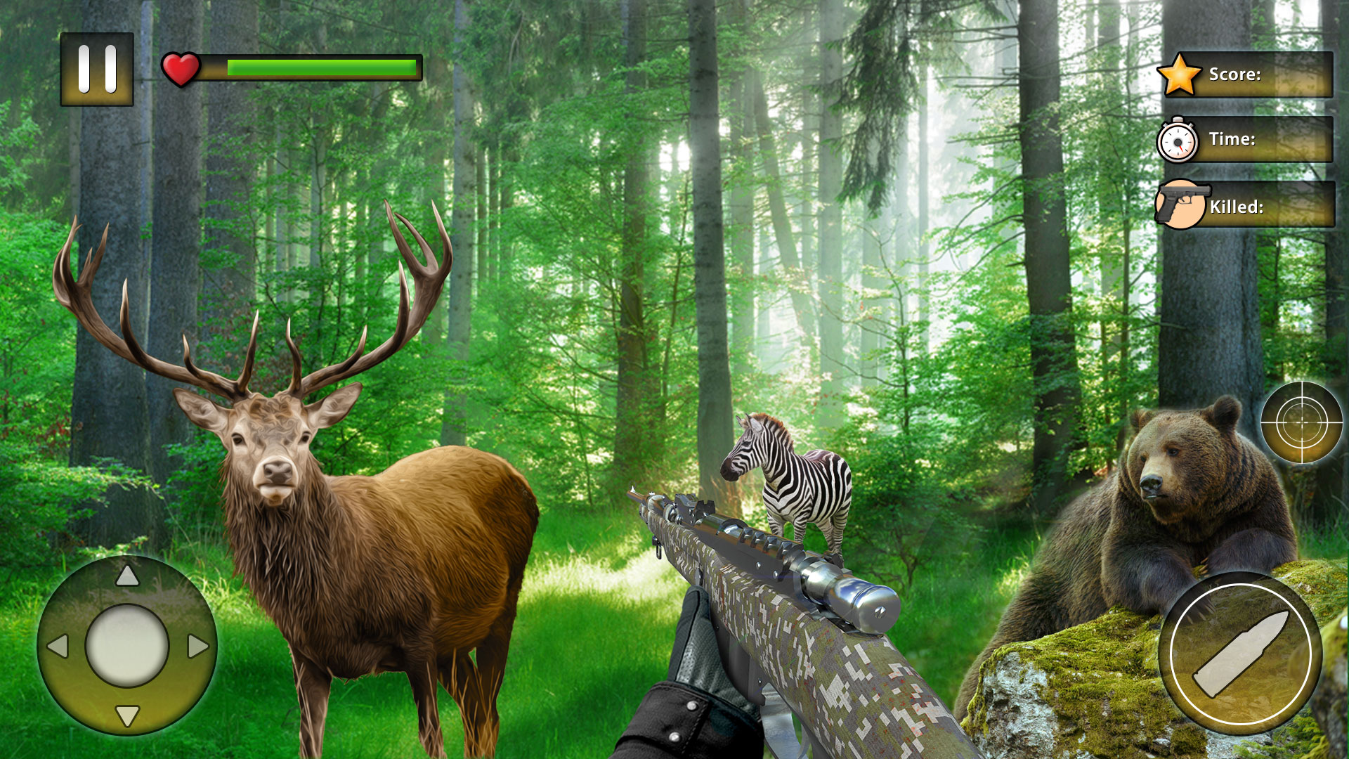 اسکرین شات 1 برنامه Wild Animal Hunting Games
