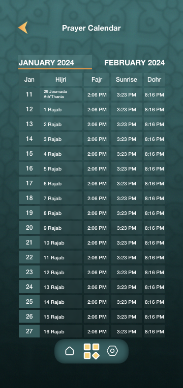 اسکرین شات 2 برنامه Prayer Times, Qibla Finder