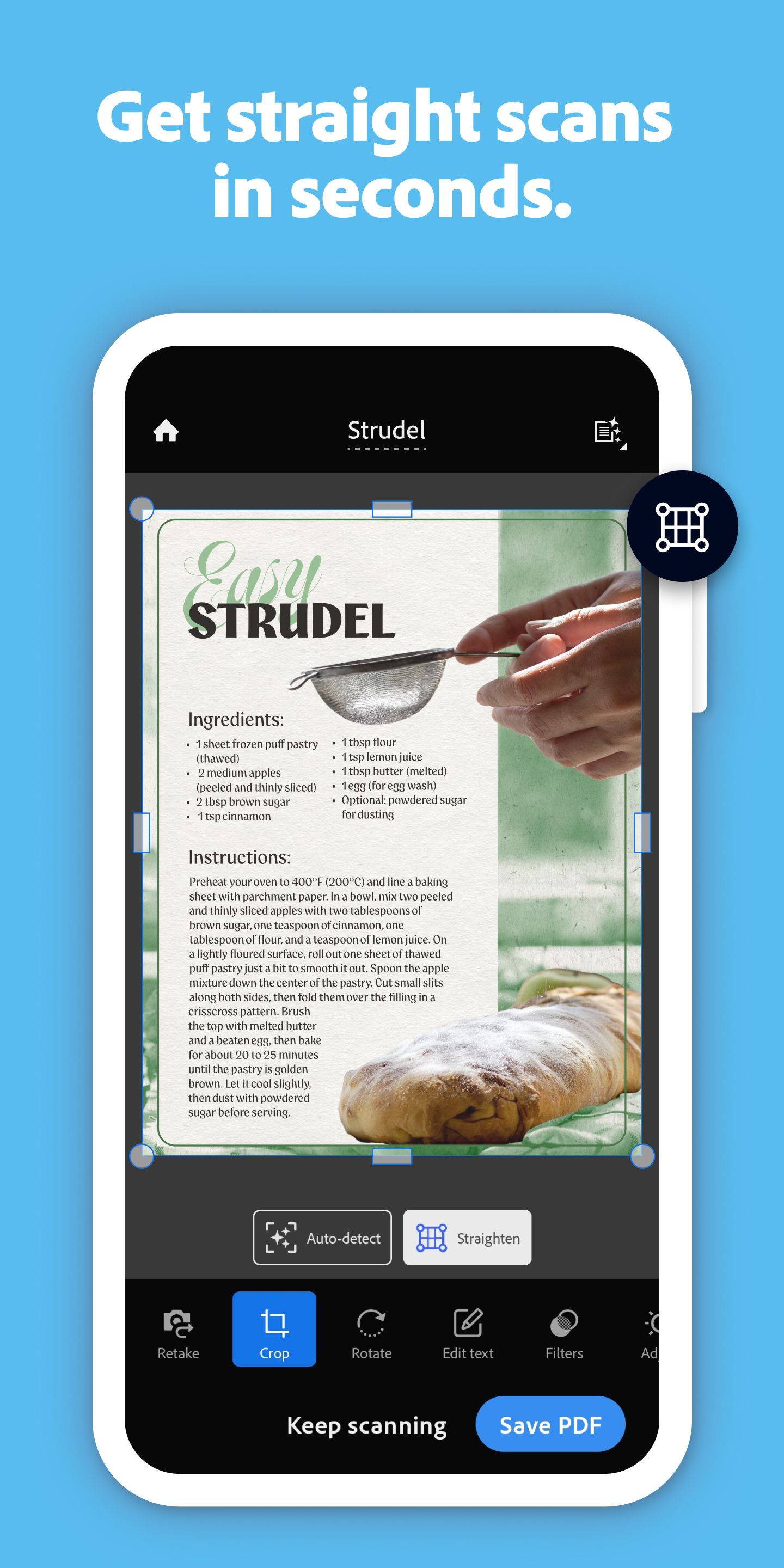 اسکرین شات 2 برنامه Adobe Scan AI PDF Scanner, OCR