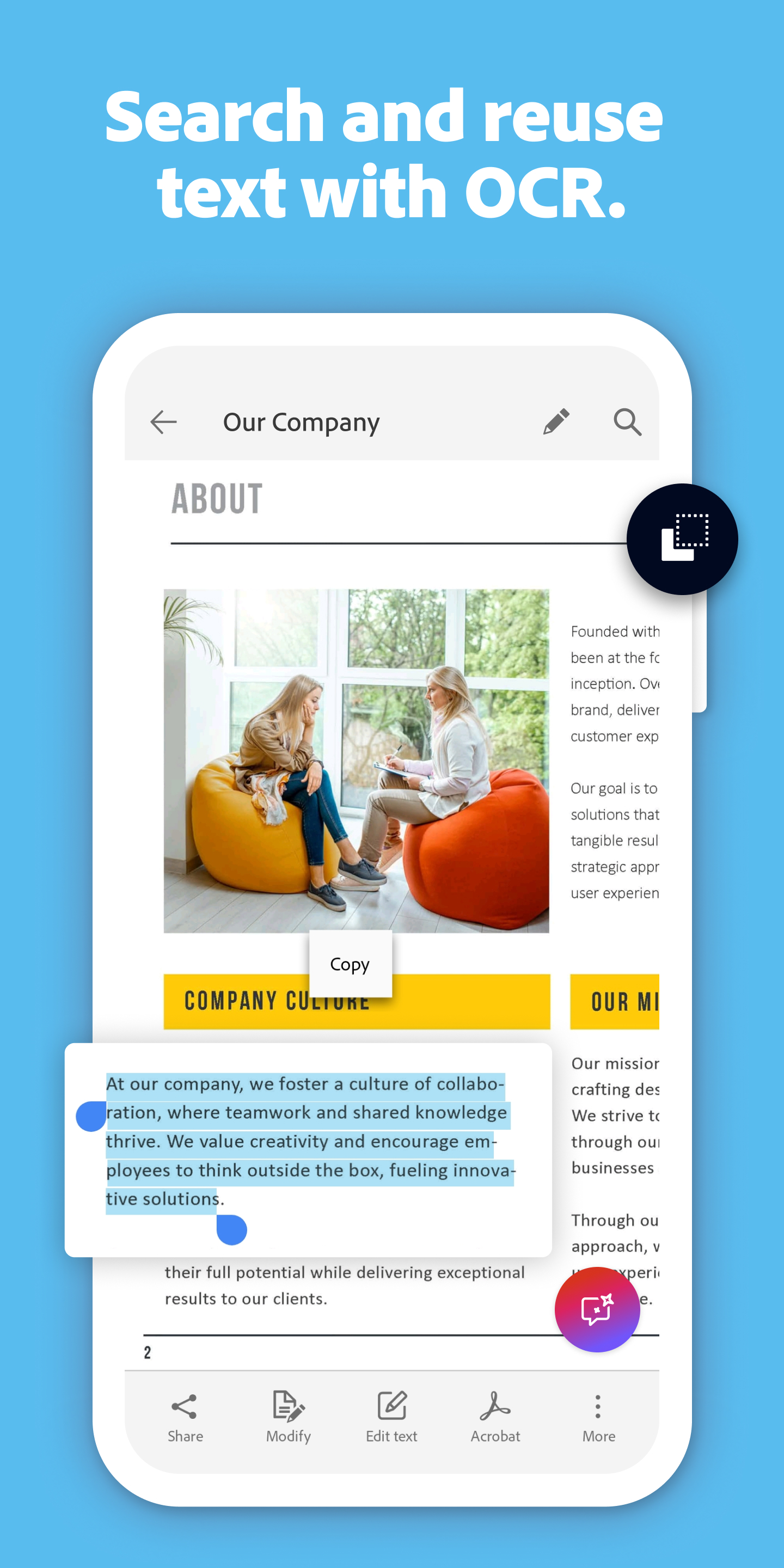 اسکرین شات 5 برنامه Adobe Scan AI PDF Scanner, OCR