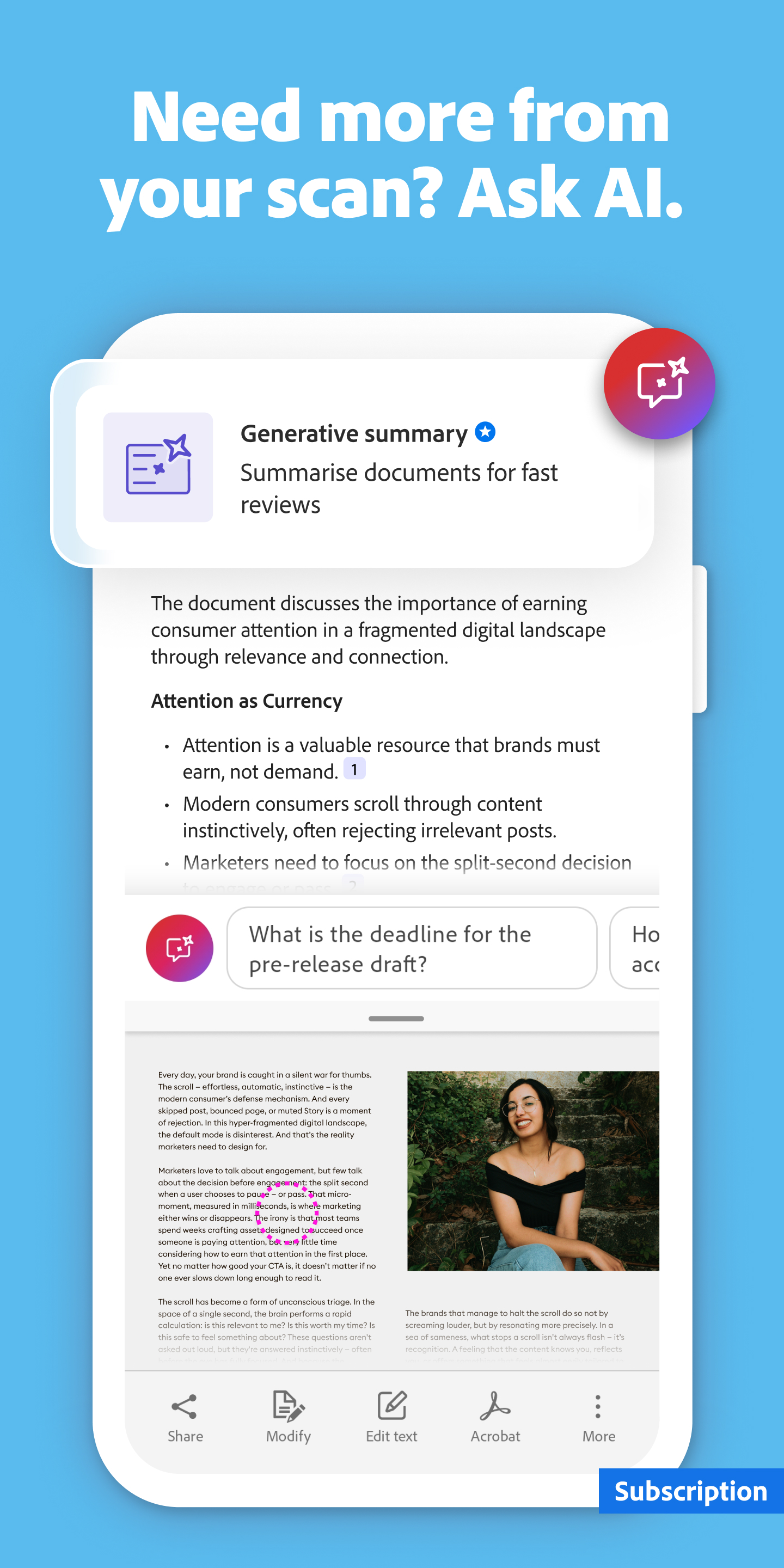 اسکرین شات 6 برنامه Adobe Scan AI PDF Scanner, OCR