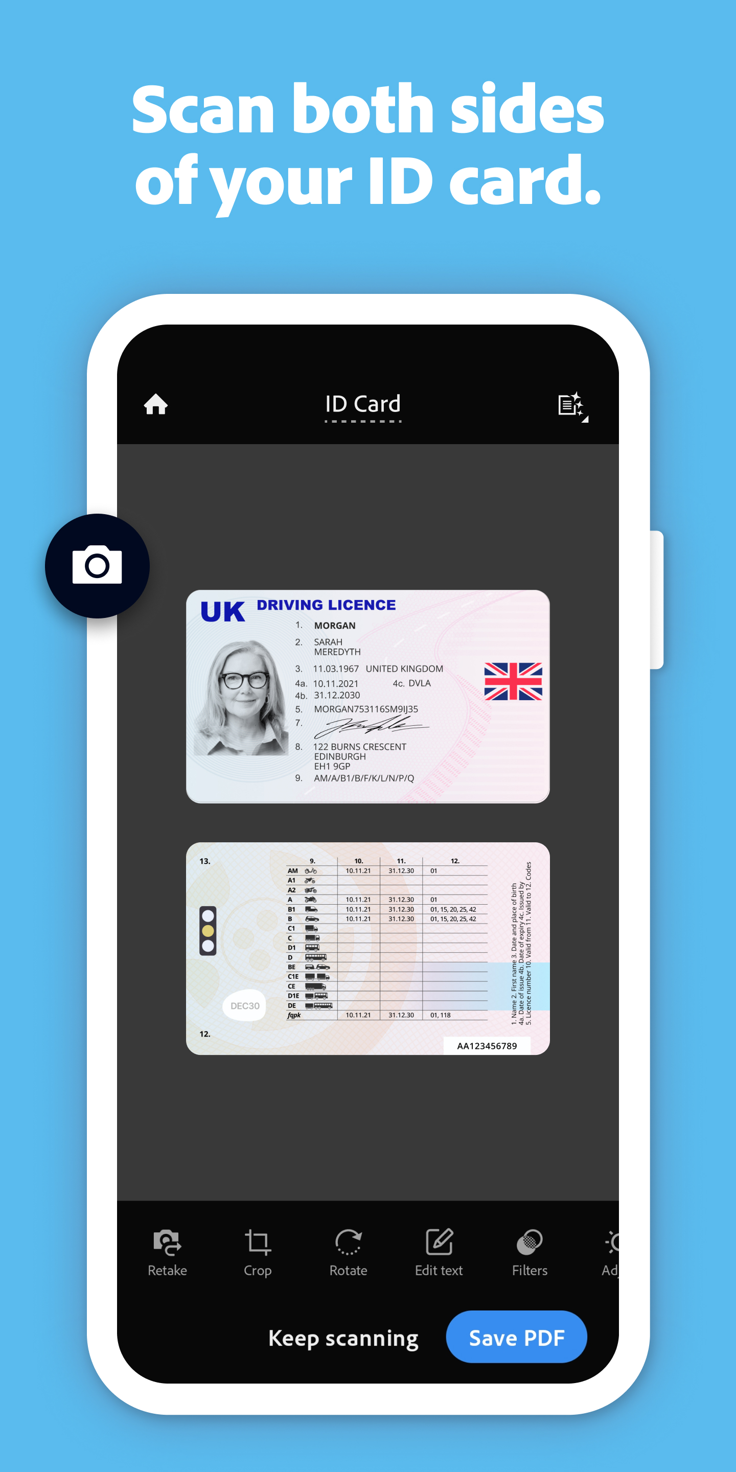 اسکرین شات 7 برنامه Adobe Scan AI PDF Scanner, OCR