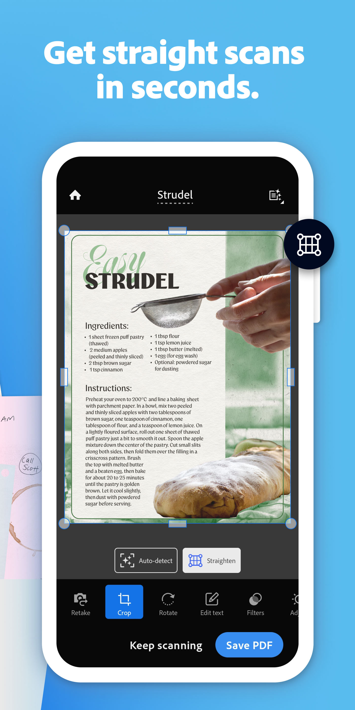 اسکرین شات 2 برنامه Adobe Scan AI PDF Scanner, OCR