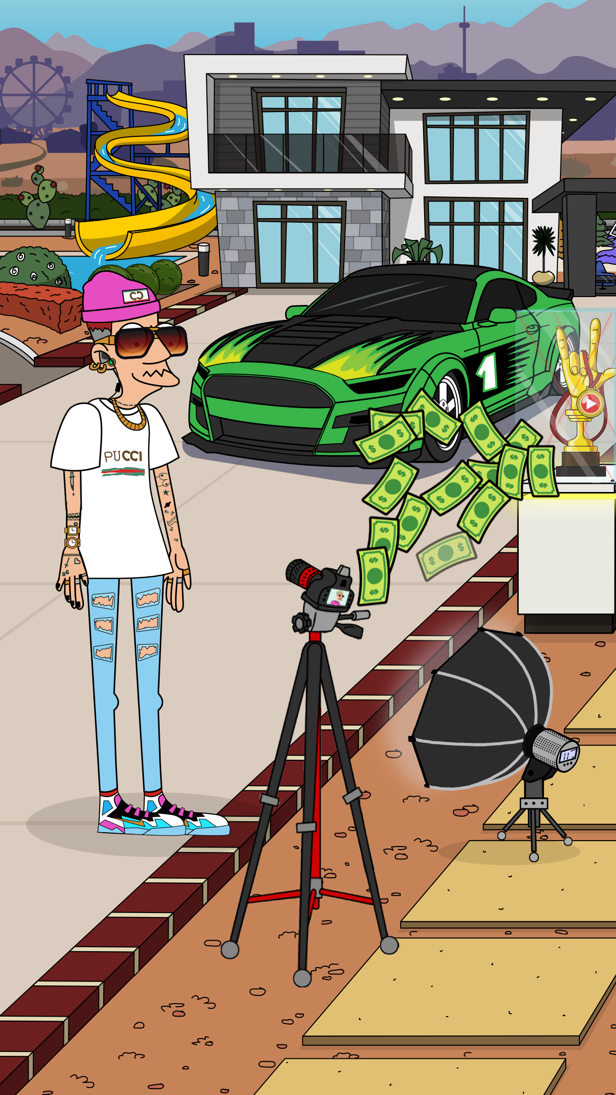 اسکرین شات 1 بازی Lamar - Idle Vlogger