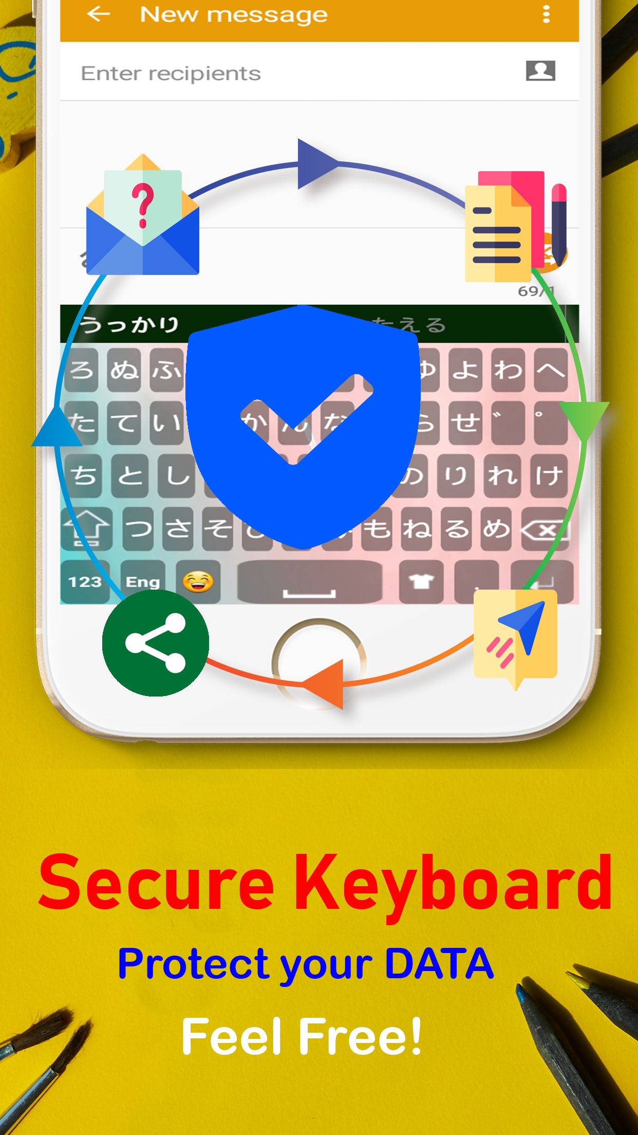 اسکرین شات 6 برنامه Japanese Keyboard with english