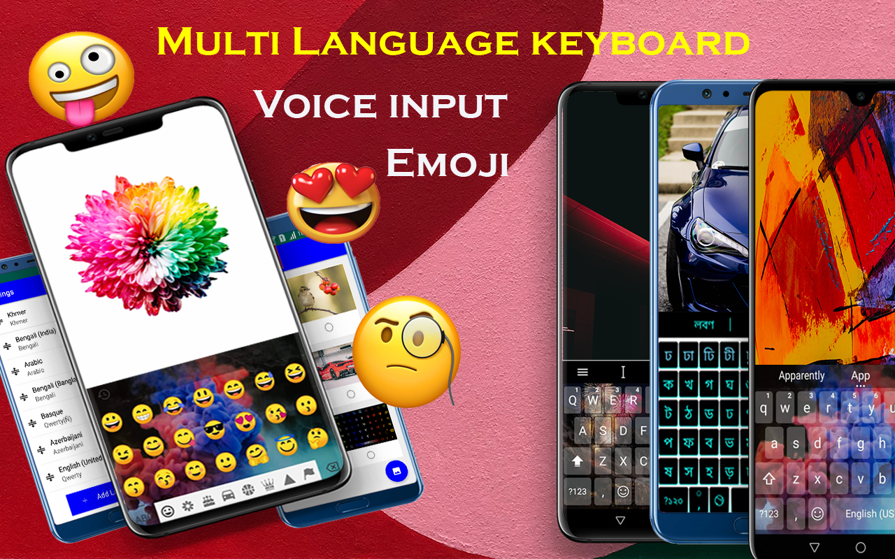اسکرین شات 2 برنامه Multiple language: Multilingual keyboard 2020