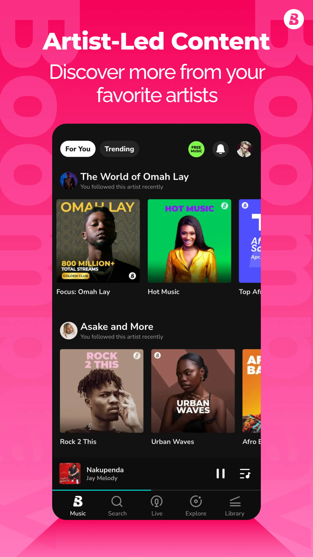 اسکرین شات 3 برنامه Boomplay - Download Music MP3