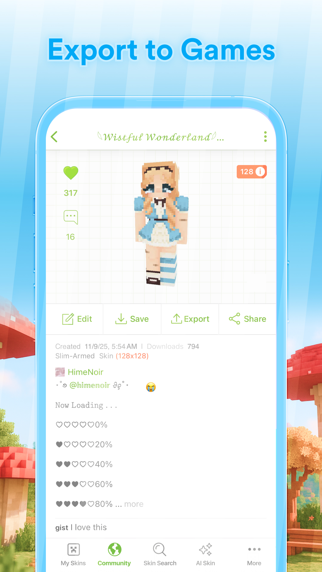 اسکرین شات 4 برنامه Skinseed for Minecraft