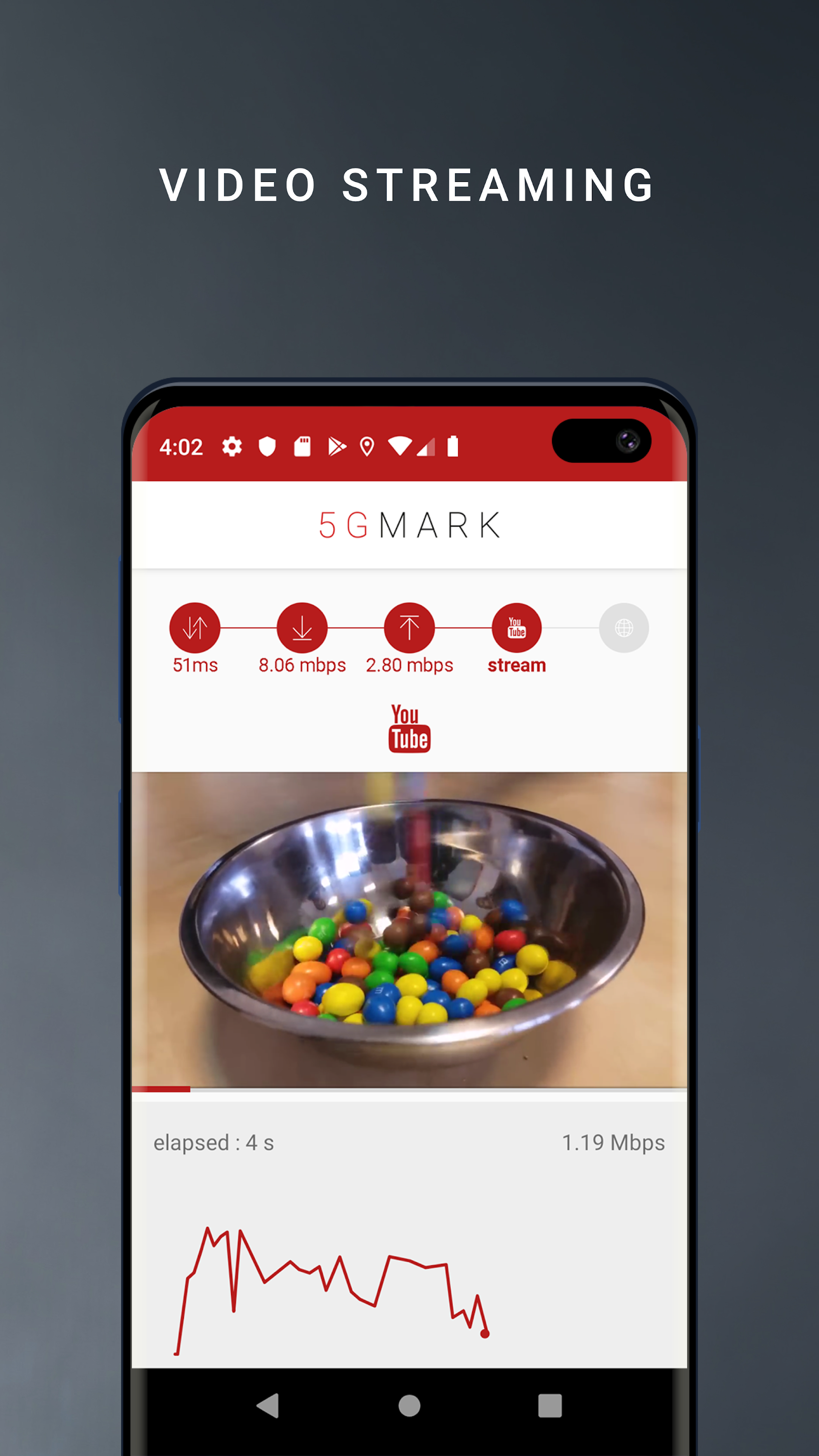اسکرین شات 5 برنامه 5GMARK Speed & Quality Test