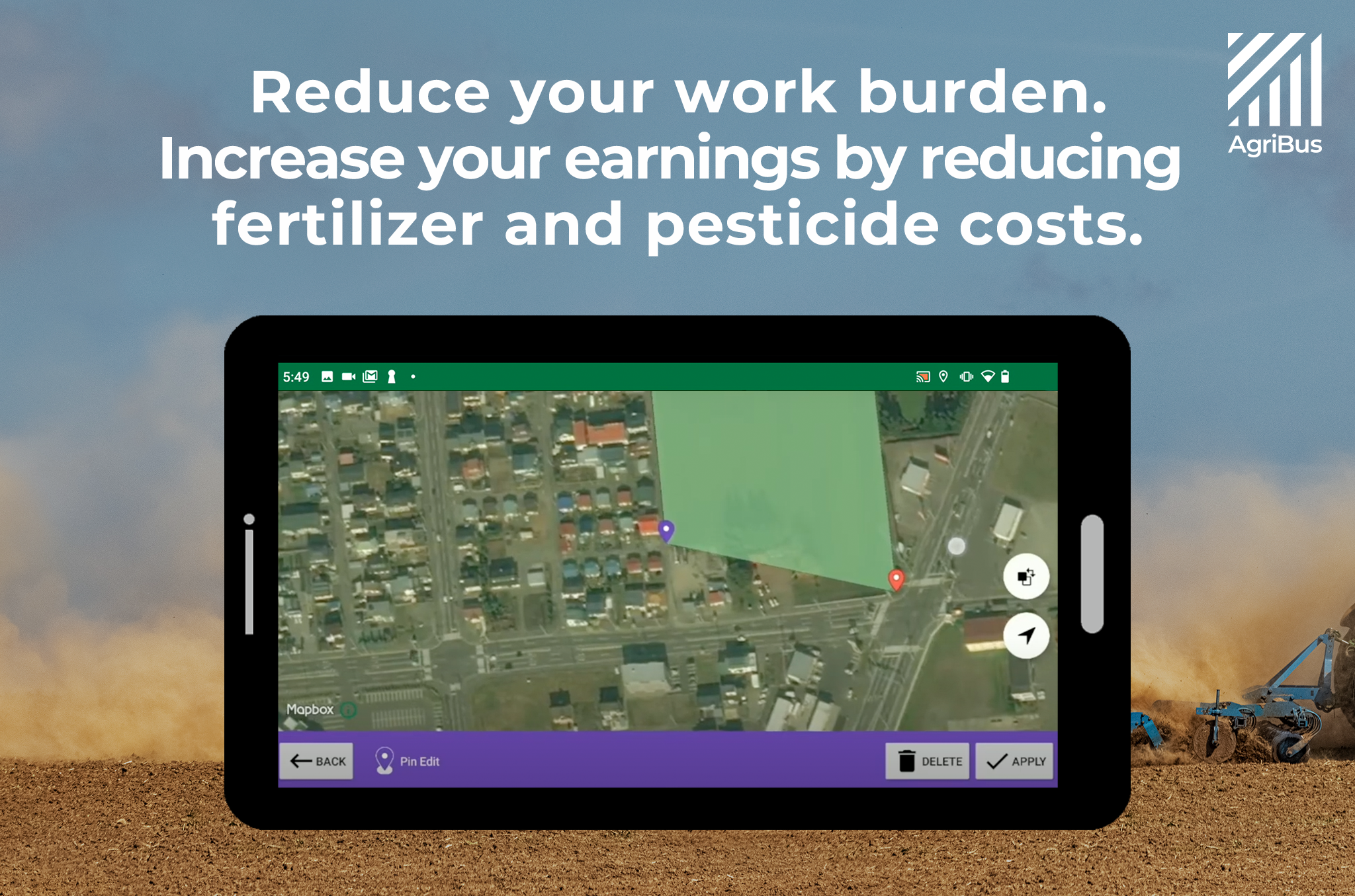 اسکرین شات 2 برنامه AgriBus: GPS farming navigator