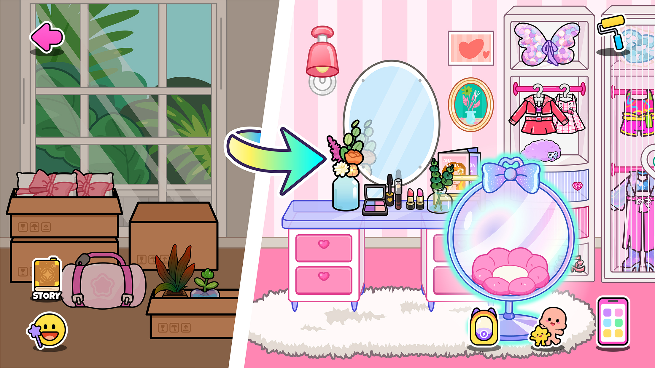 اسکرین شات 4 بازی Aha World: Doll Dress-Up Game