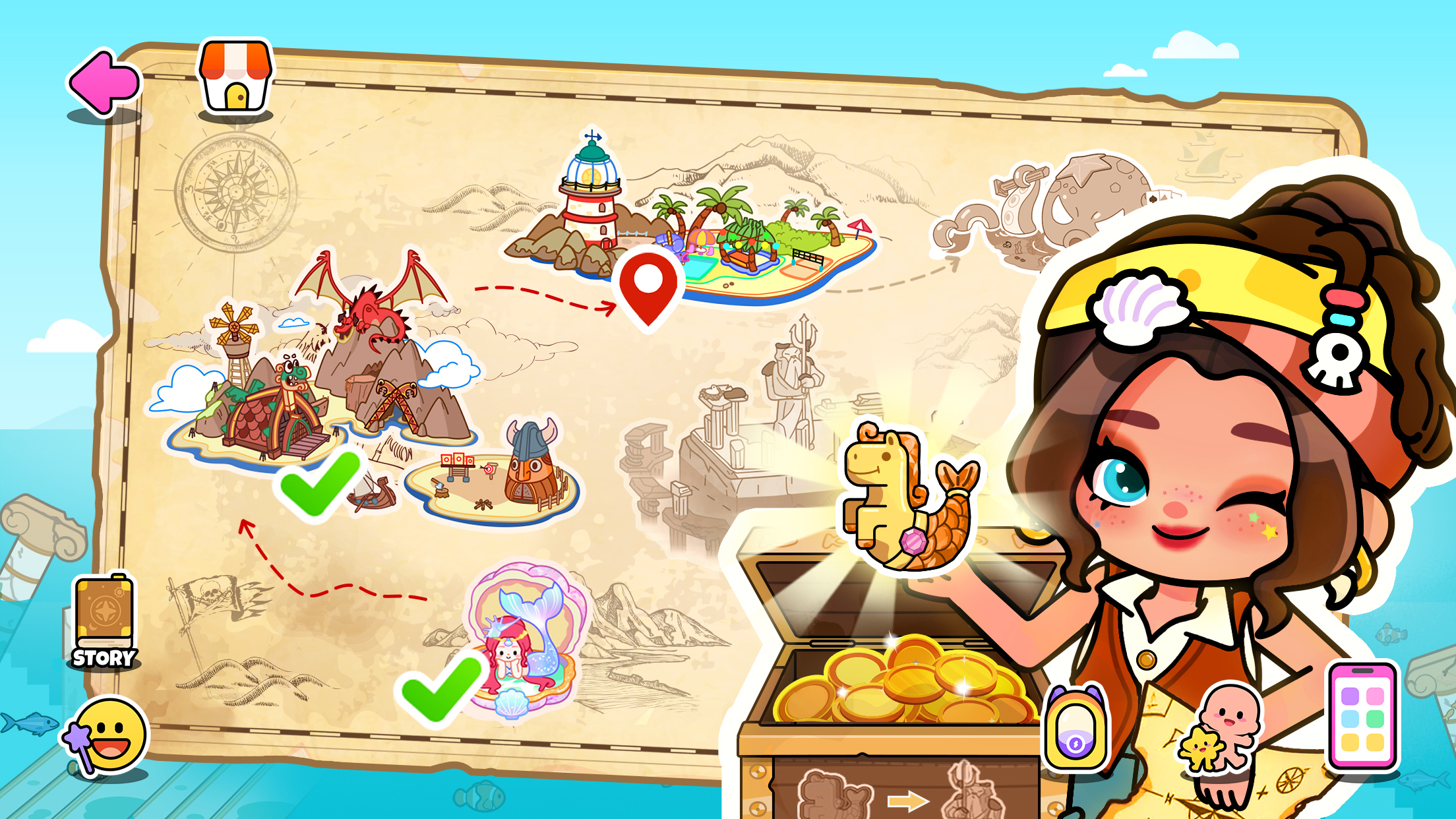 اسکرین شات 8 بازی Aha World: Doll Dress-Up Game