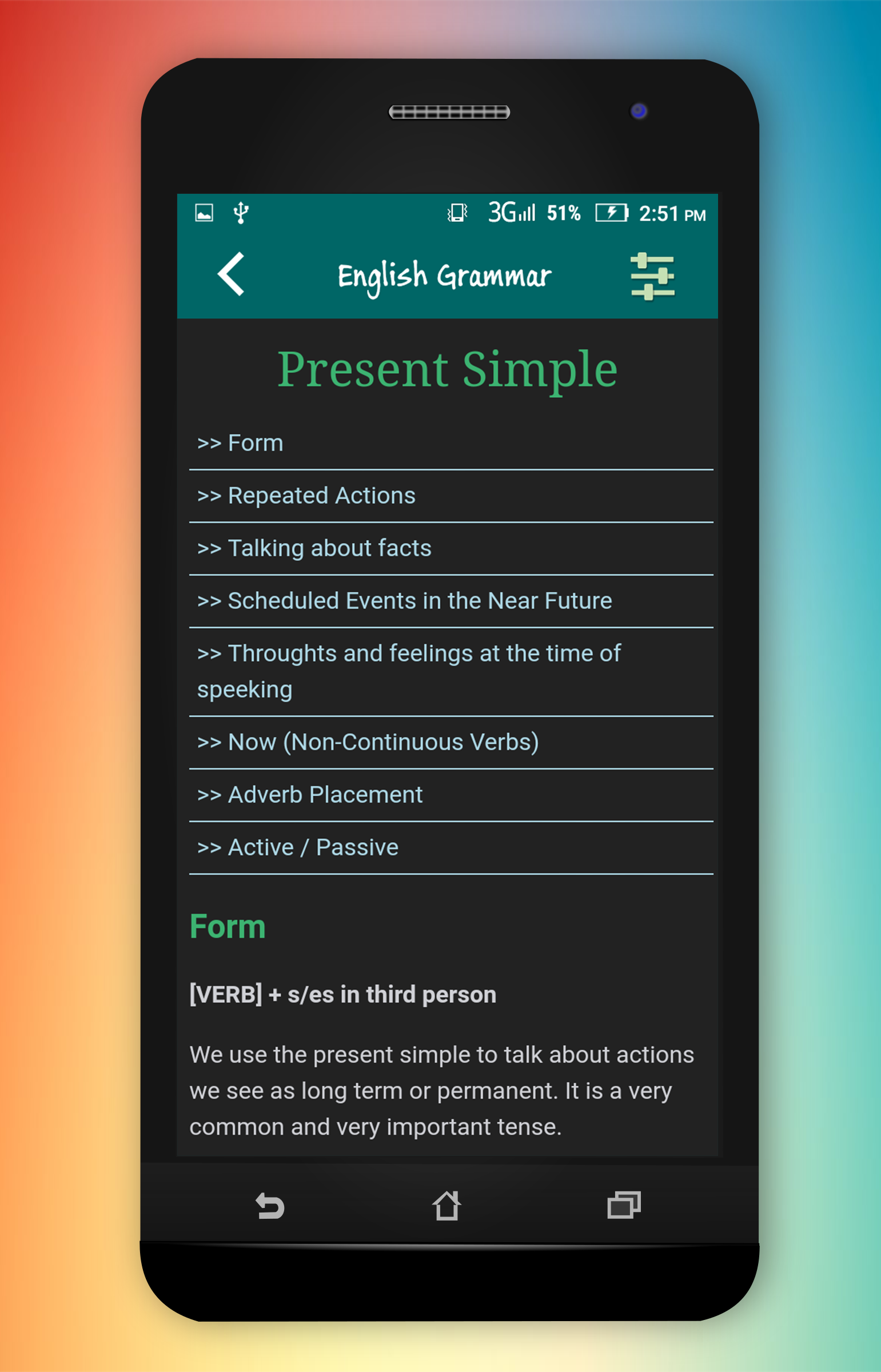 اسکرین شات 4 برنامه English Grammar In Use