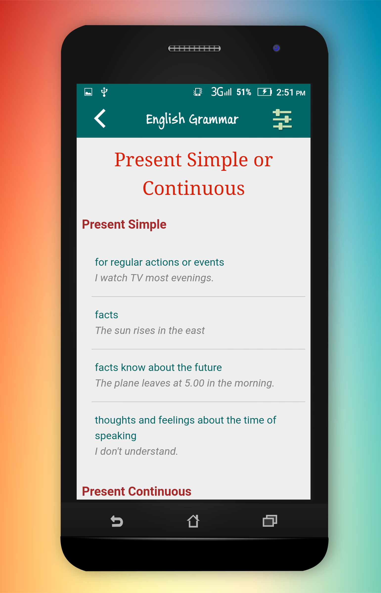 اسکرین شات 6 برنامه English Grammar In Use