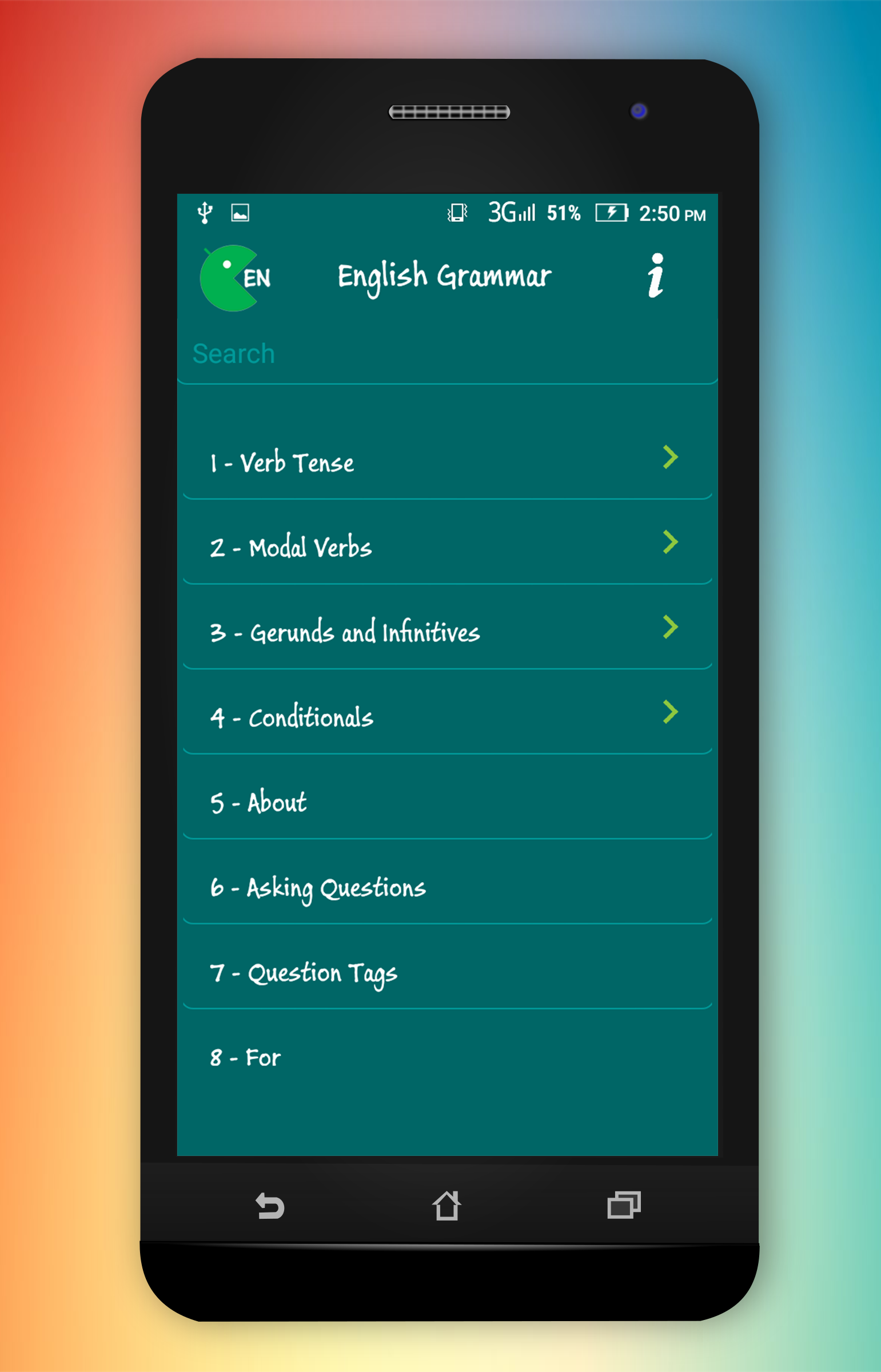 اسکرین شات 1 برنامه English Grammar In Use