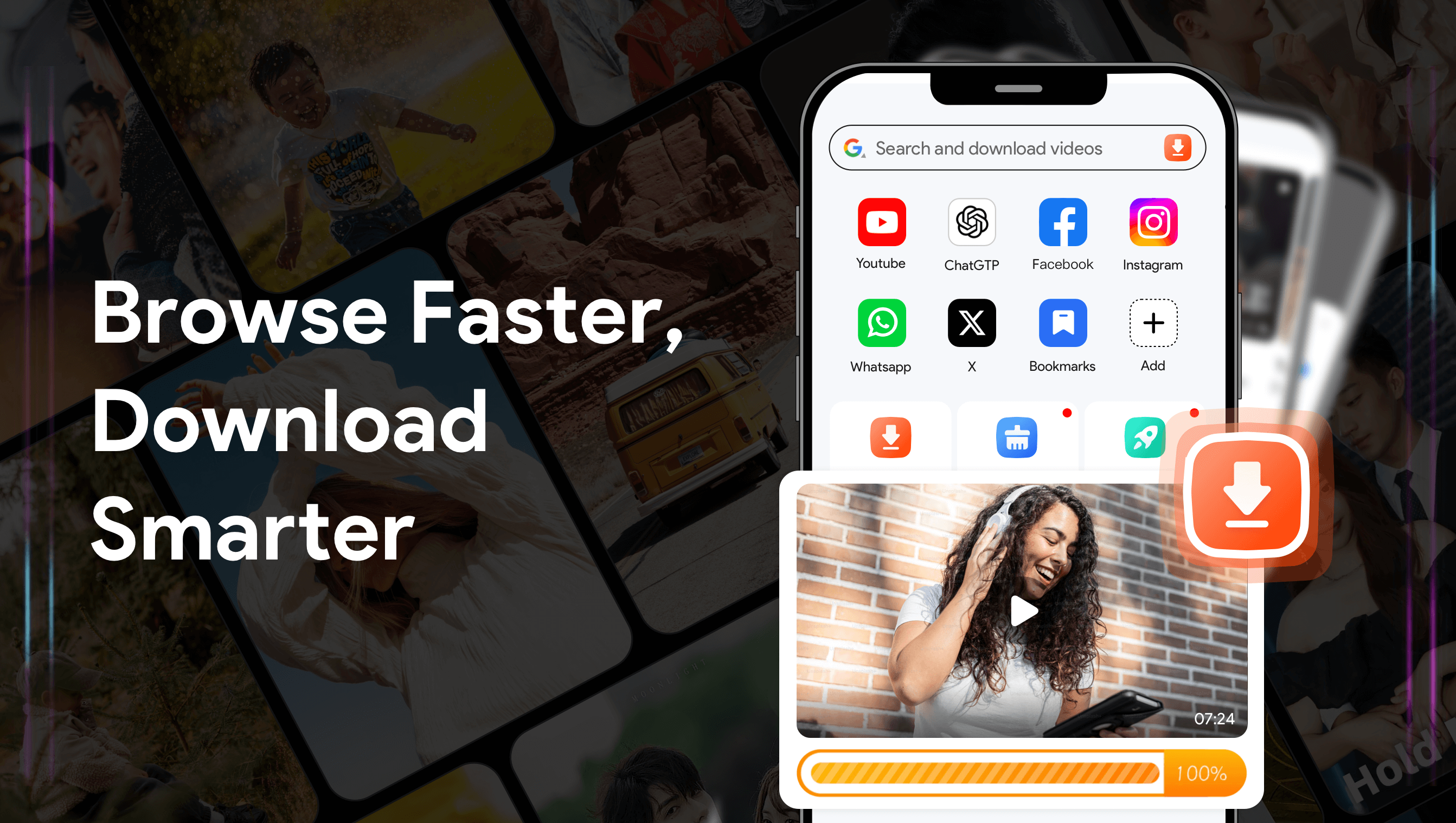 اسکرین شات 1 برنامه AI Browser - Safety & Fast